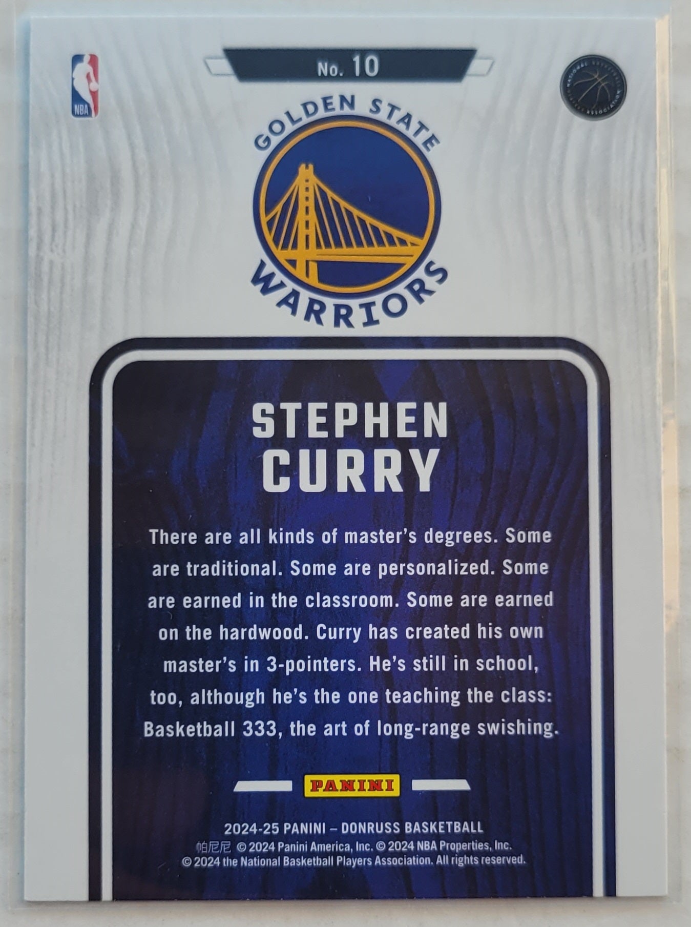 Stephen Curry - 2024-25 Donruss Hardwood Masters #10