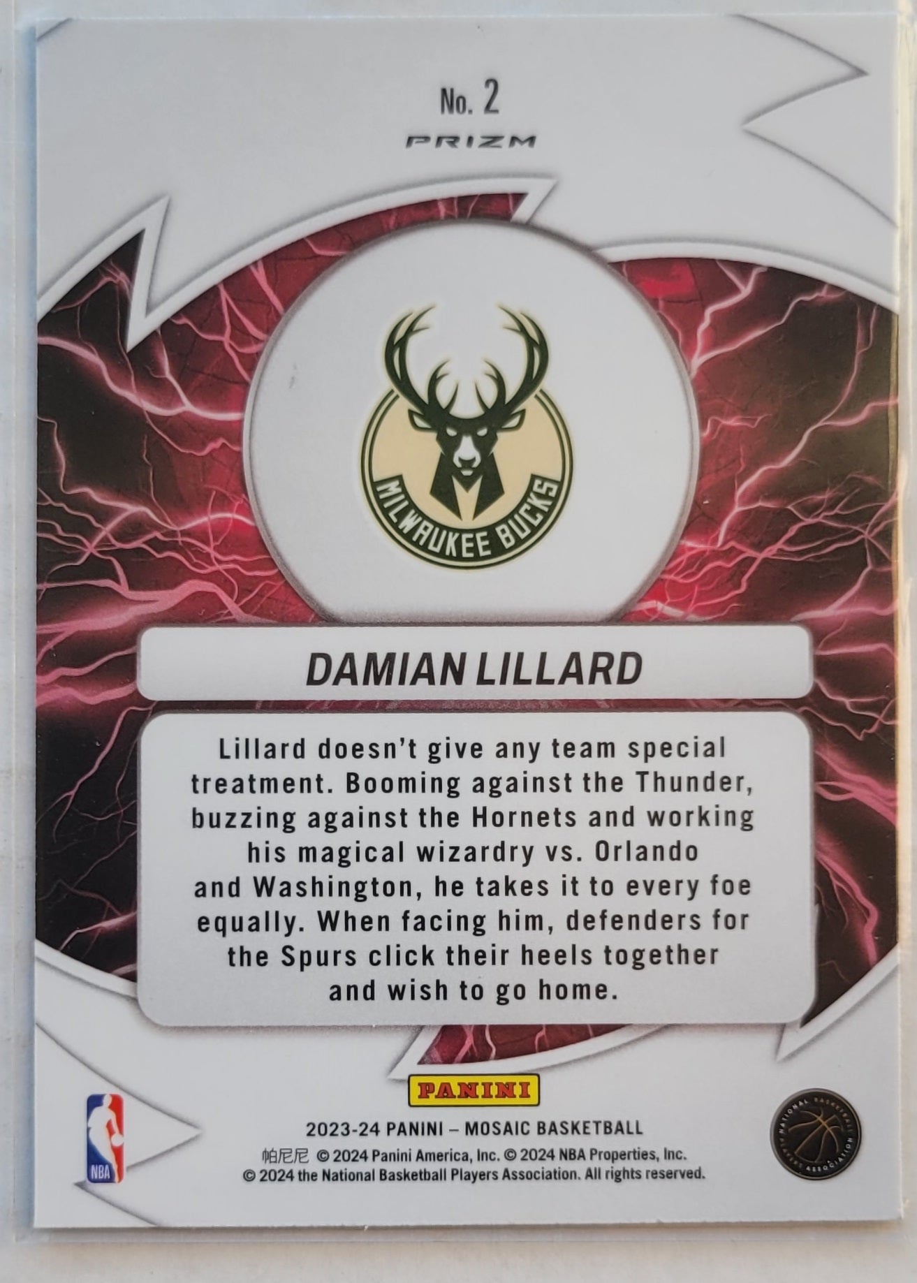 Damian Lillard - 2023-24 Panini Mosaic Thunder Road Mosaic Green #2