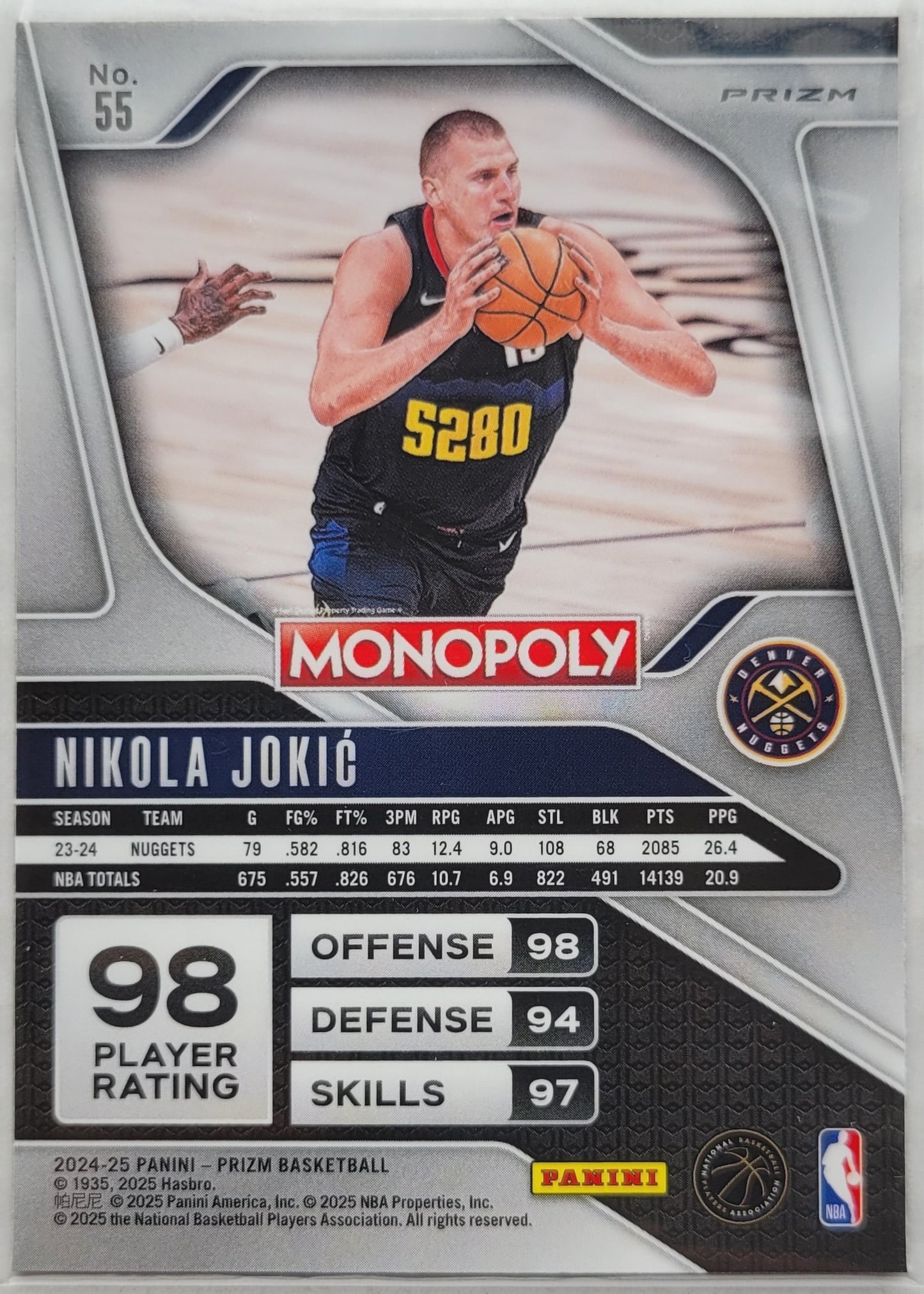 Nikola Jokic - 2024-25 Panini Prizm Monopoly Red #55