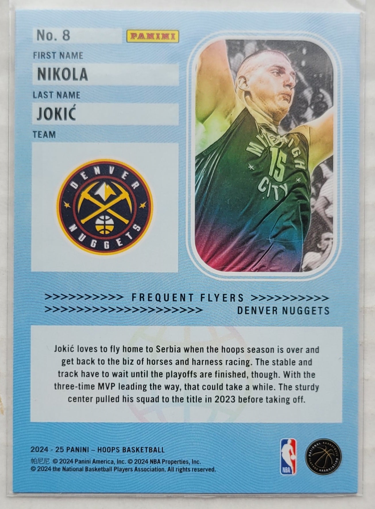 Nikola Jokic - 2024-25 Hoops Frequent Flyers Winter #8