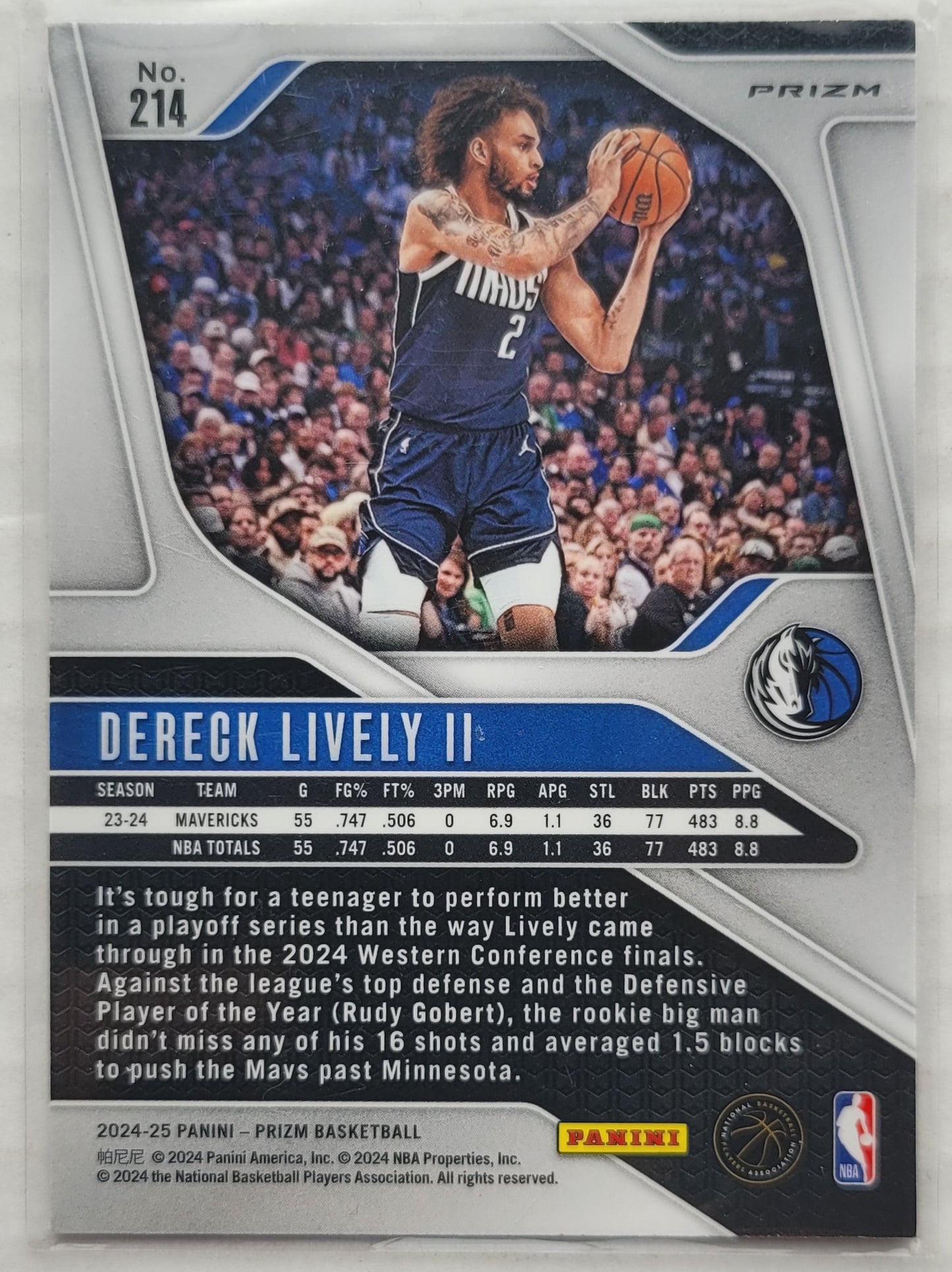 Dereck Lively II - 2024-25 Panini Prizm Prizms Pulsar #214