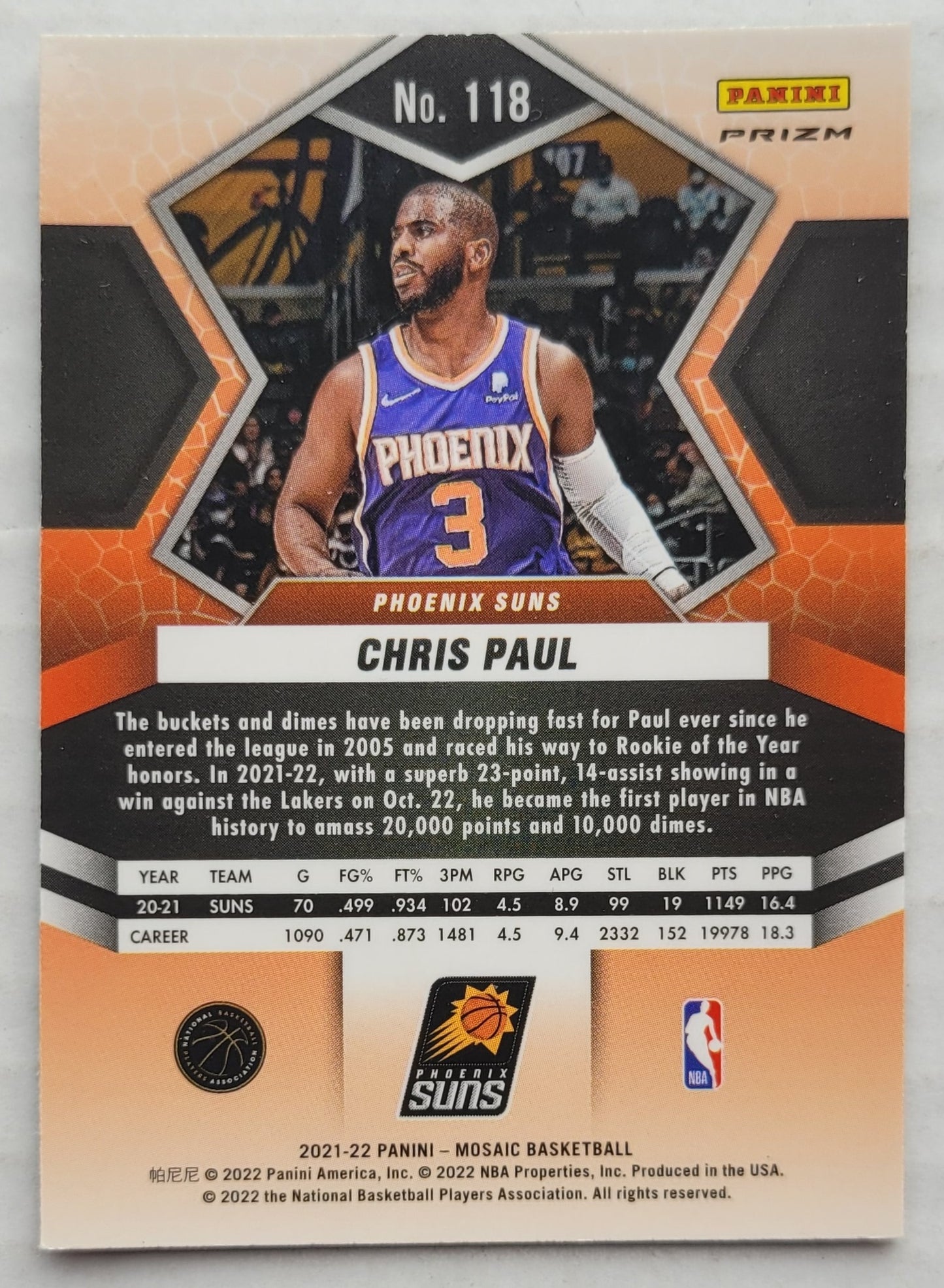 Chris Paul - 2021-22 Panini Mosaic Mosaic Green #118