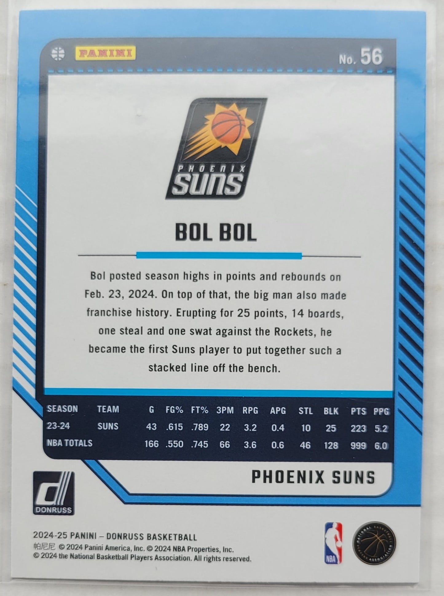 Bol Bol - 2024-25 Donruss Holo Winter #56