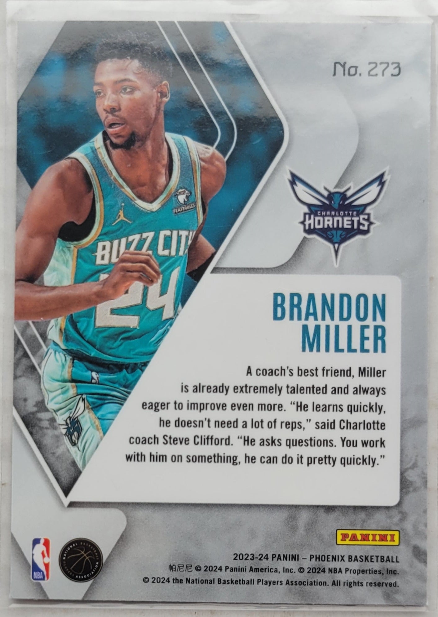 Brandon Miller - 2023-24 Panini Phoenix #273 RC