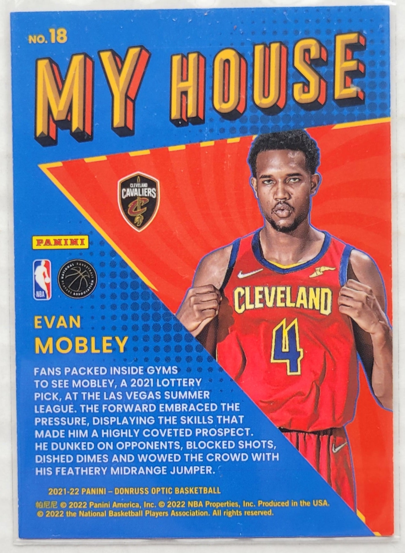 Evan Mobley - 2021-22 Donruss Optic My House #18
