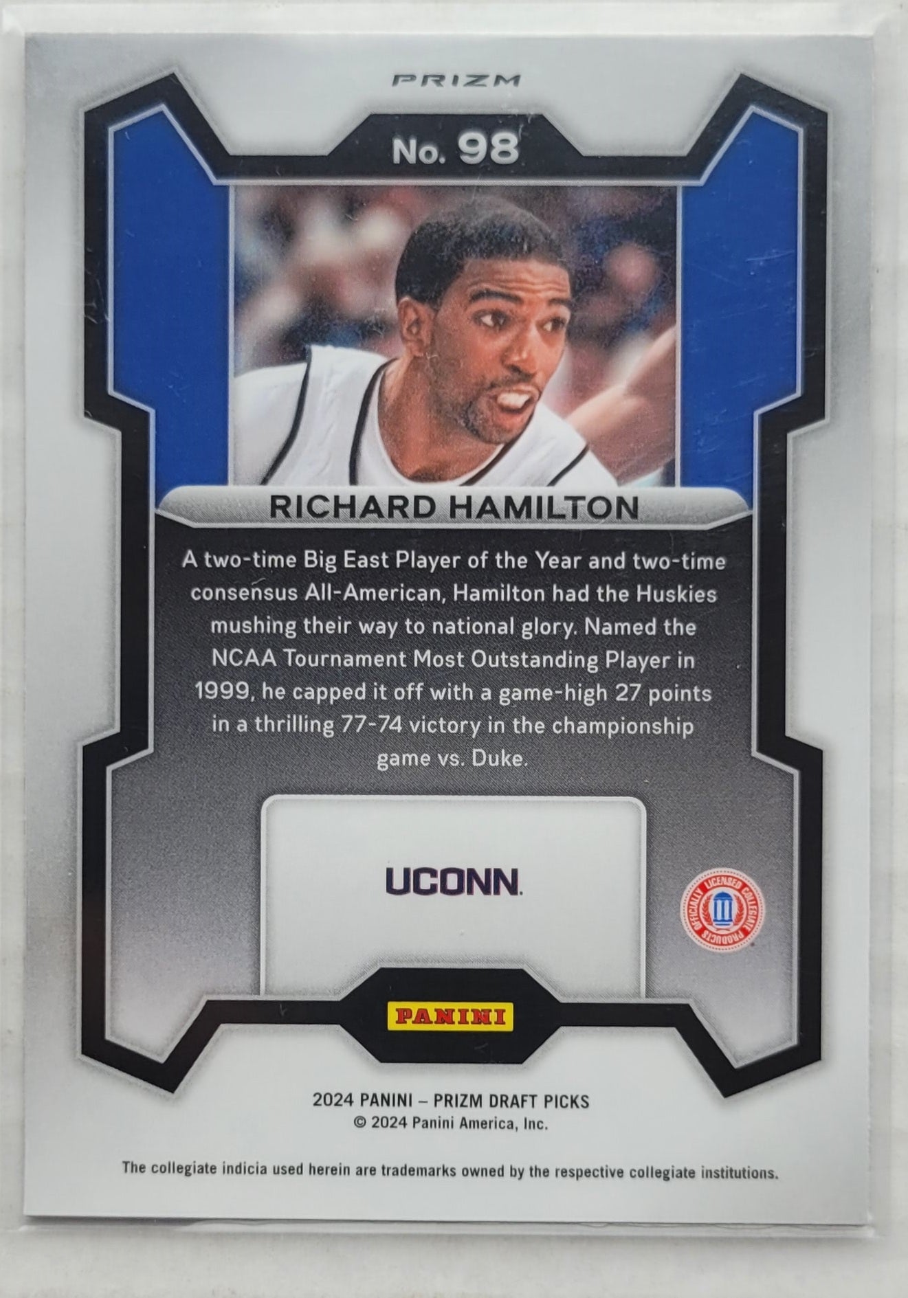 Richard Hamilton - 2024-25 Panini Prizm Draft Picks Prizms Red Ice #98