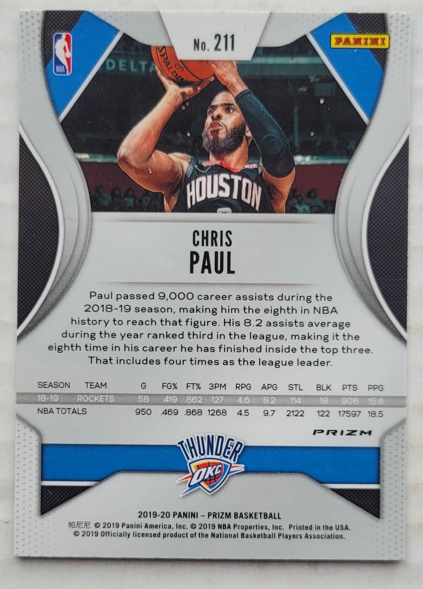 Chris Paul - 2019-20 Panini Prizm Prizms Green #211