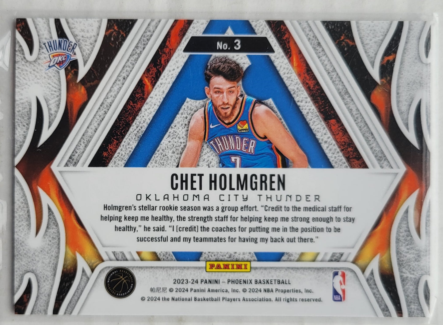 Chet Holmgren - 2023-24 Panini Phoenix Fire Forged #3