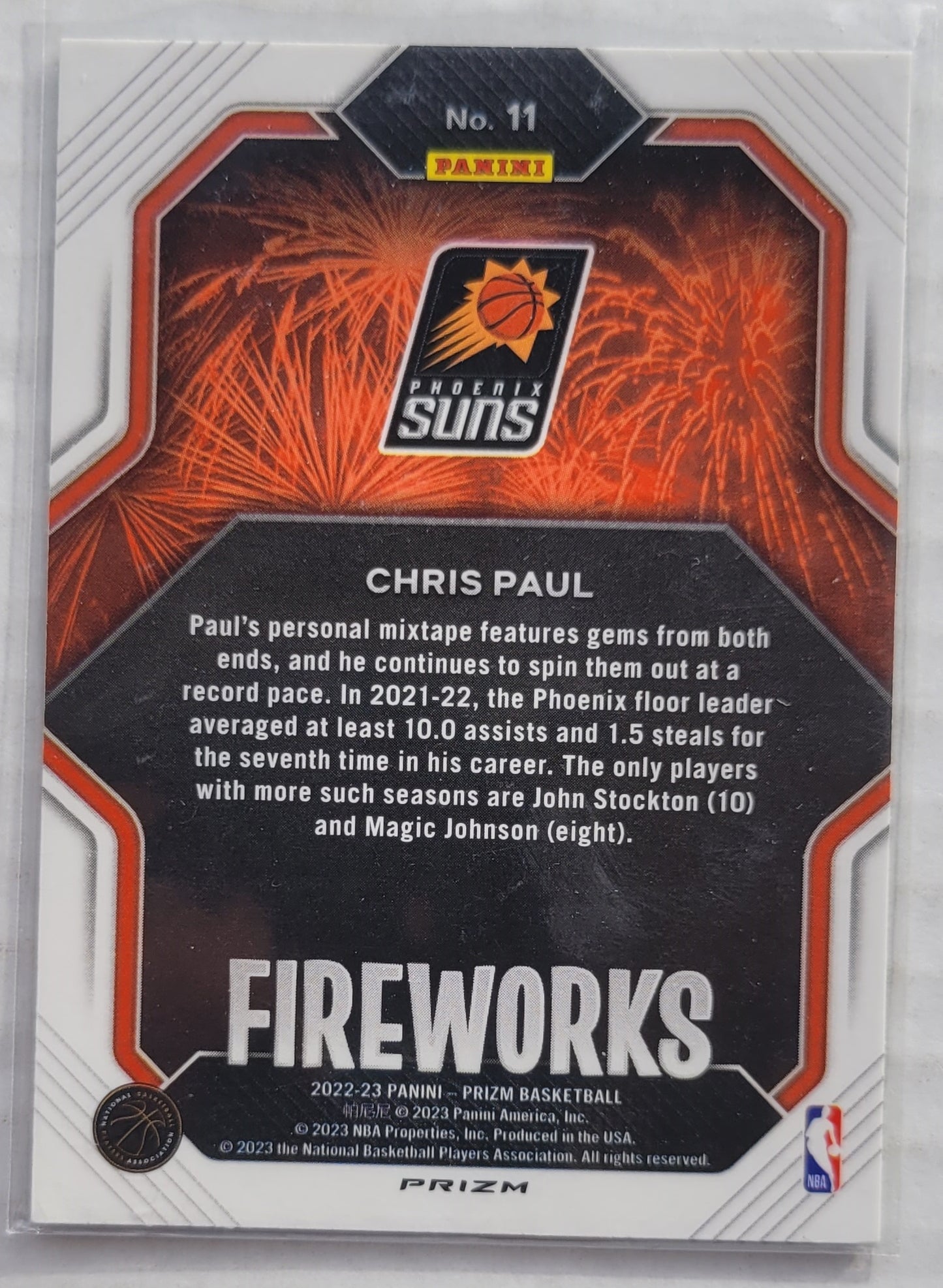 Chris Paul - 2022-23 Panini Prizm Fireworks Prizms Silver #11
