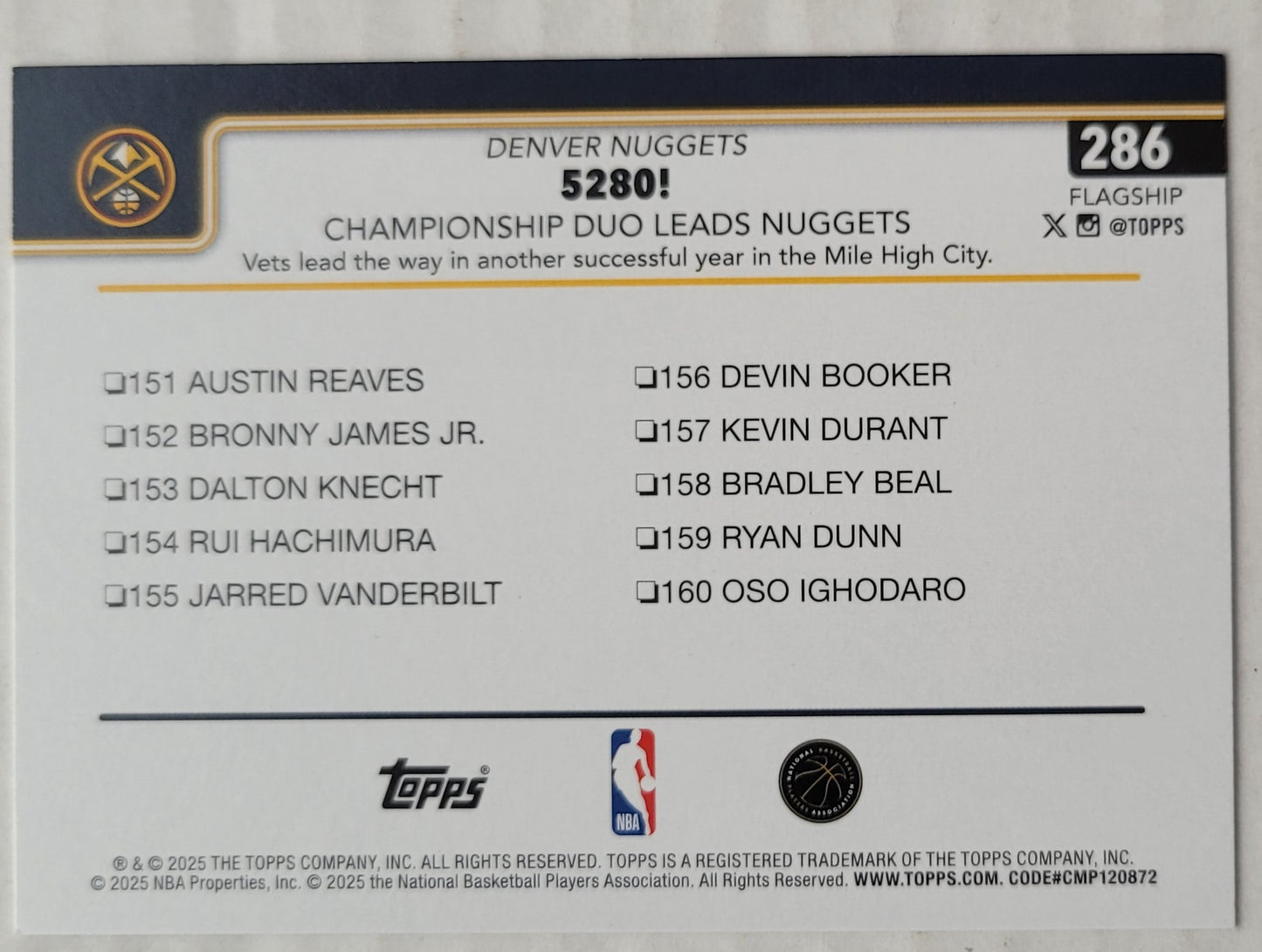 Nikola Jokic - 2025-26 Topps #286