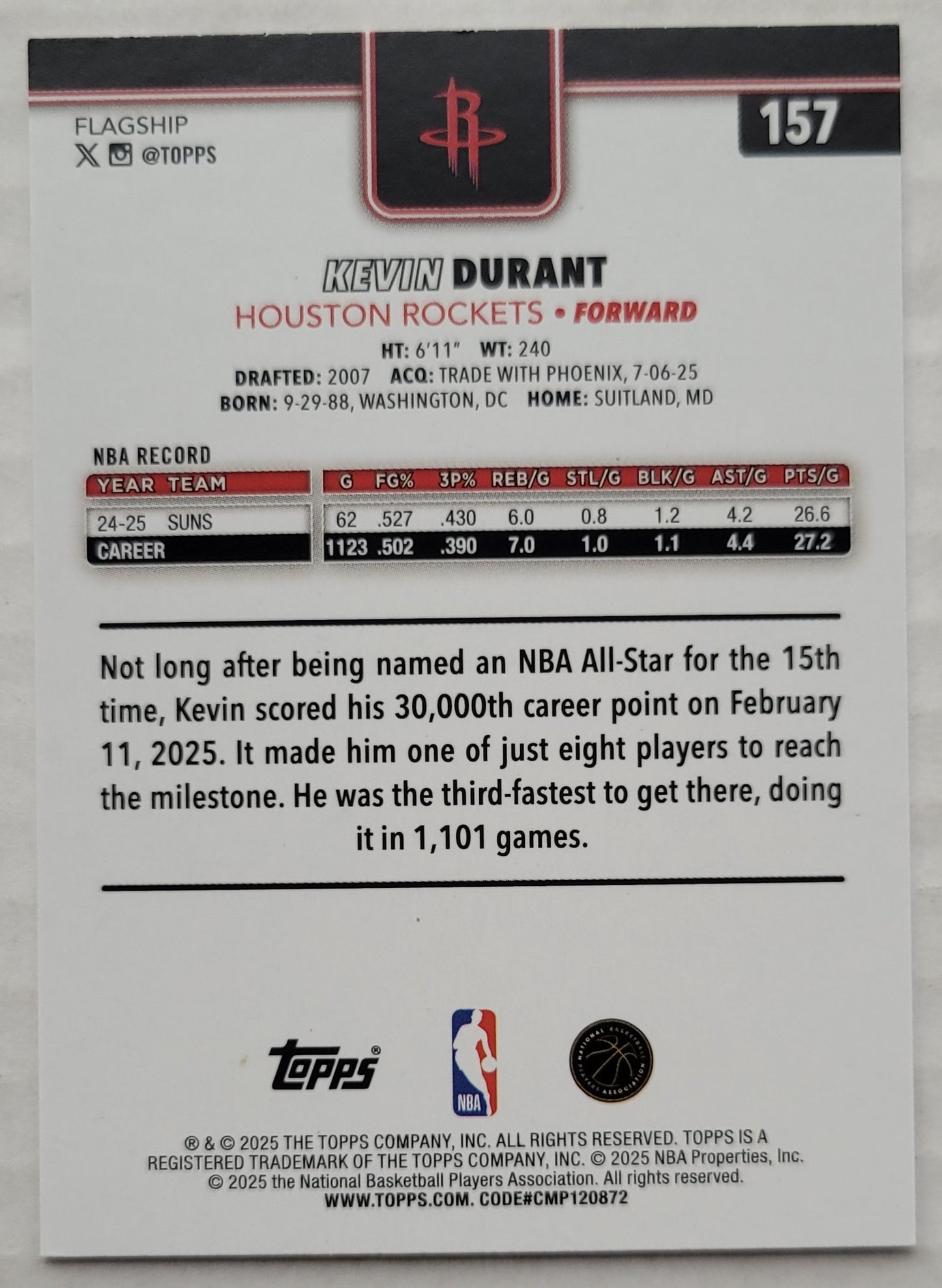 Kevin Durant - 2025-26 Topps #157
