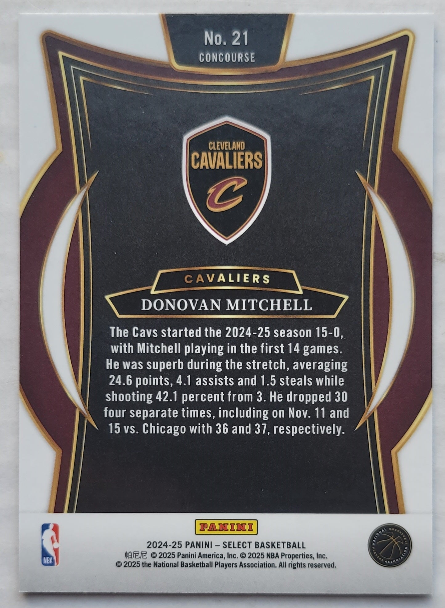 Donovan Mitchell - 2024-25 Select Blue #21