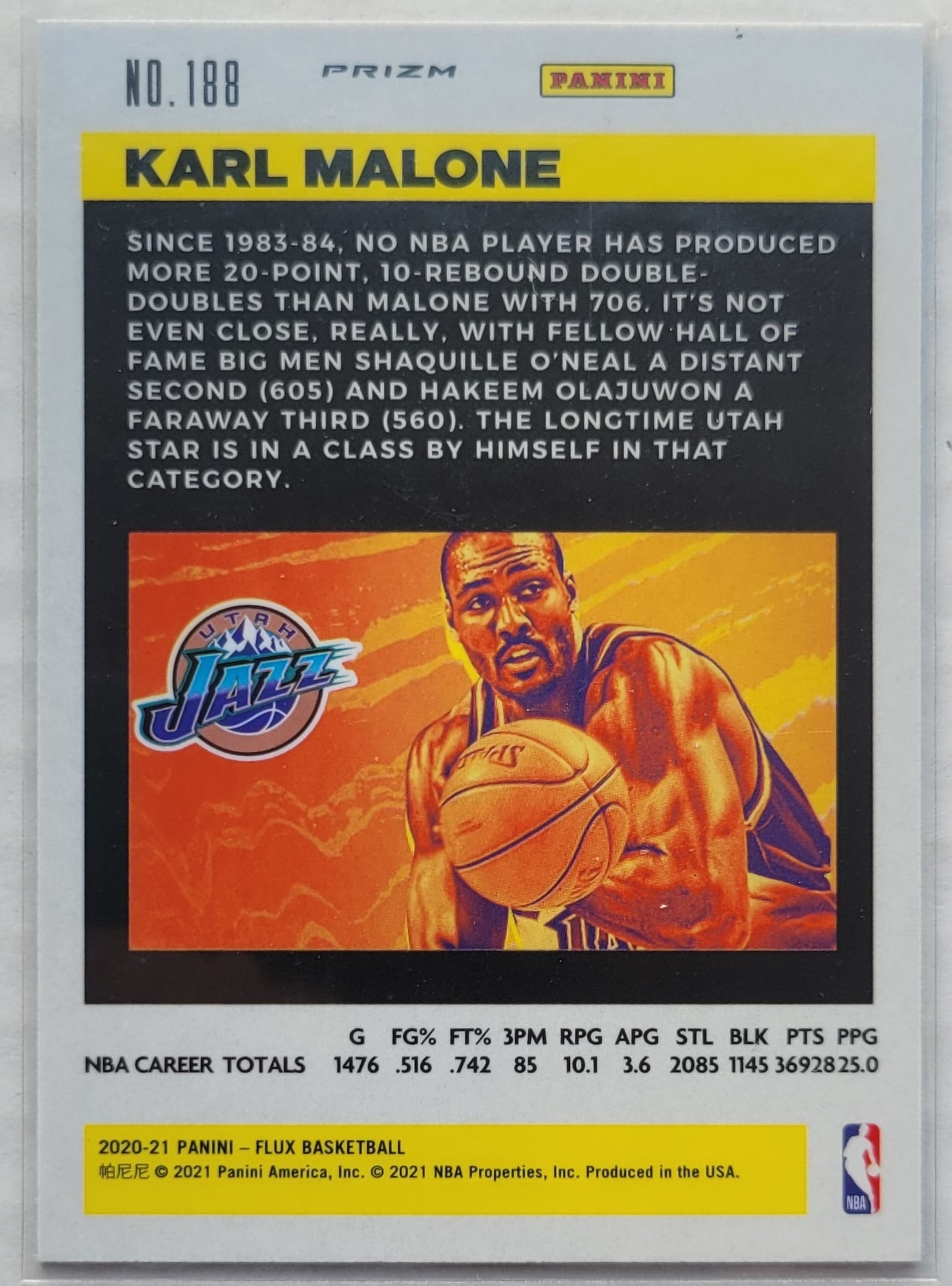 Karl Malone - 2020-21 Panini Flux Factory Pulsar #188