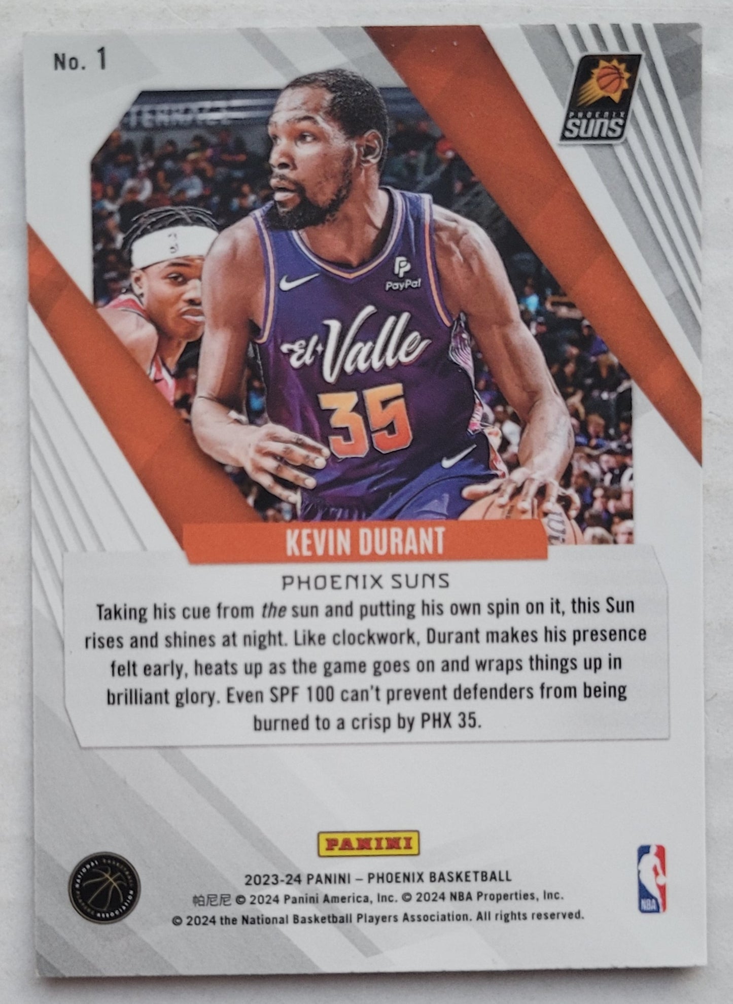 Kevin Durant - 2023-24 Panini Phoenix Blue Ice #1