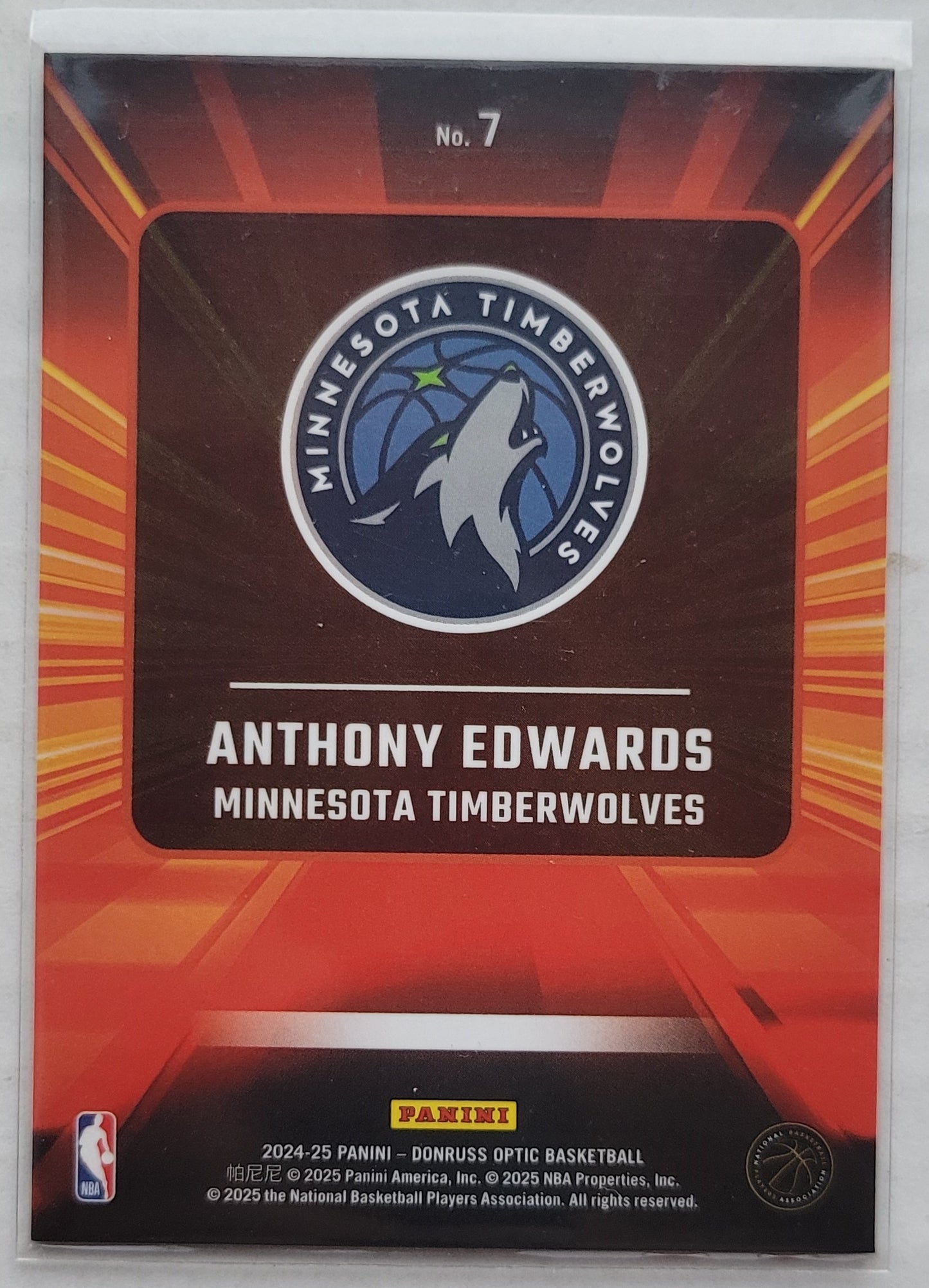 Anthony Edwards - 2024-25 Donruss Optic Express Lane #7