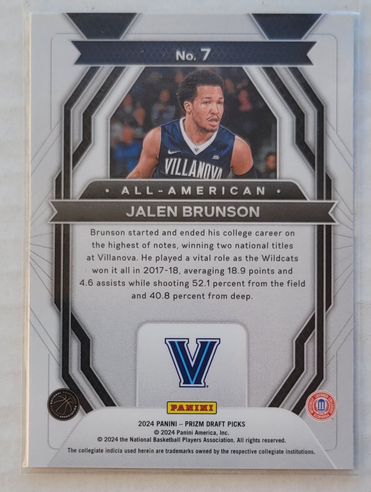 Jalen Brunson - 2024-25 Panini Prizm Draft Picks All-American #7