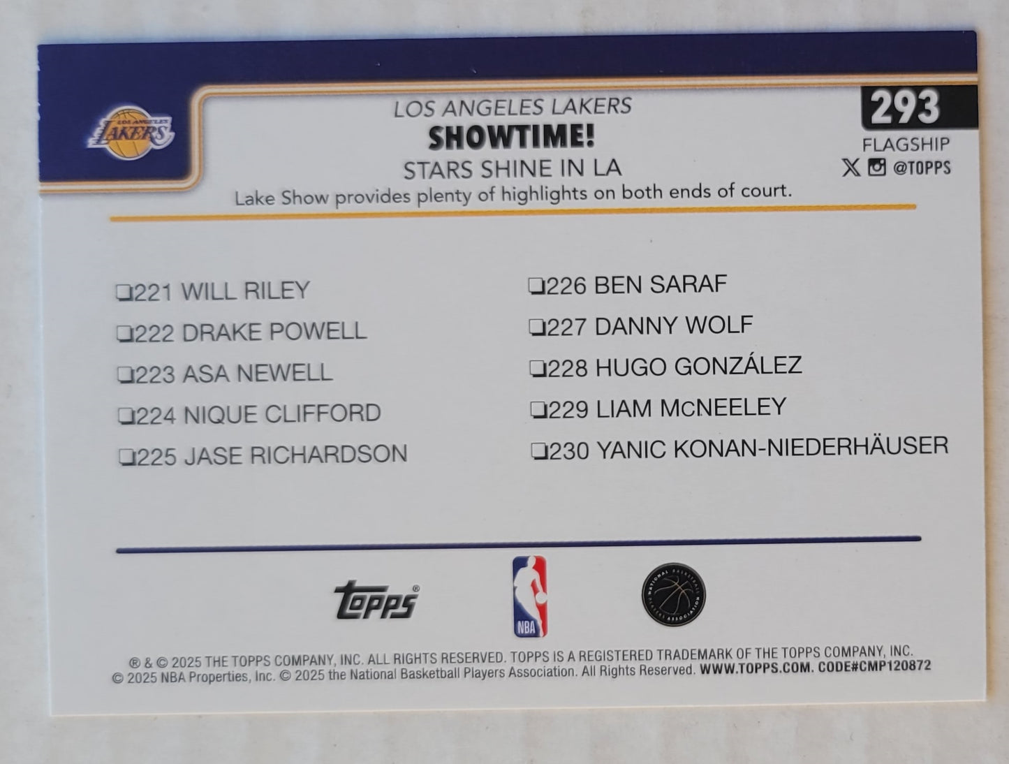 Austin Reaves / LeBron James - 2025-26 Topps #293 Showtime!