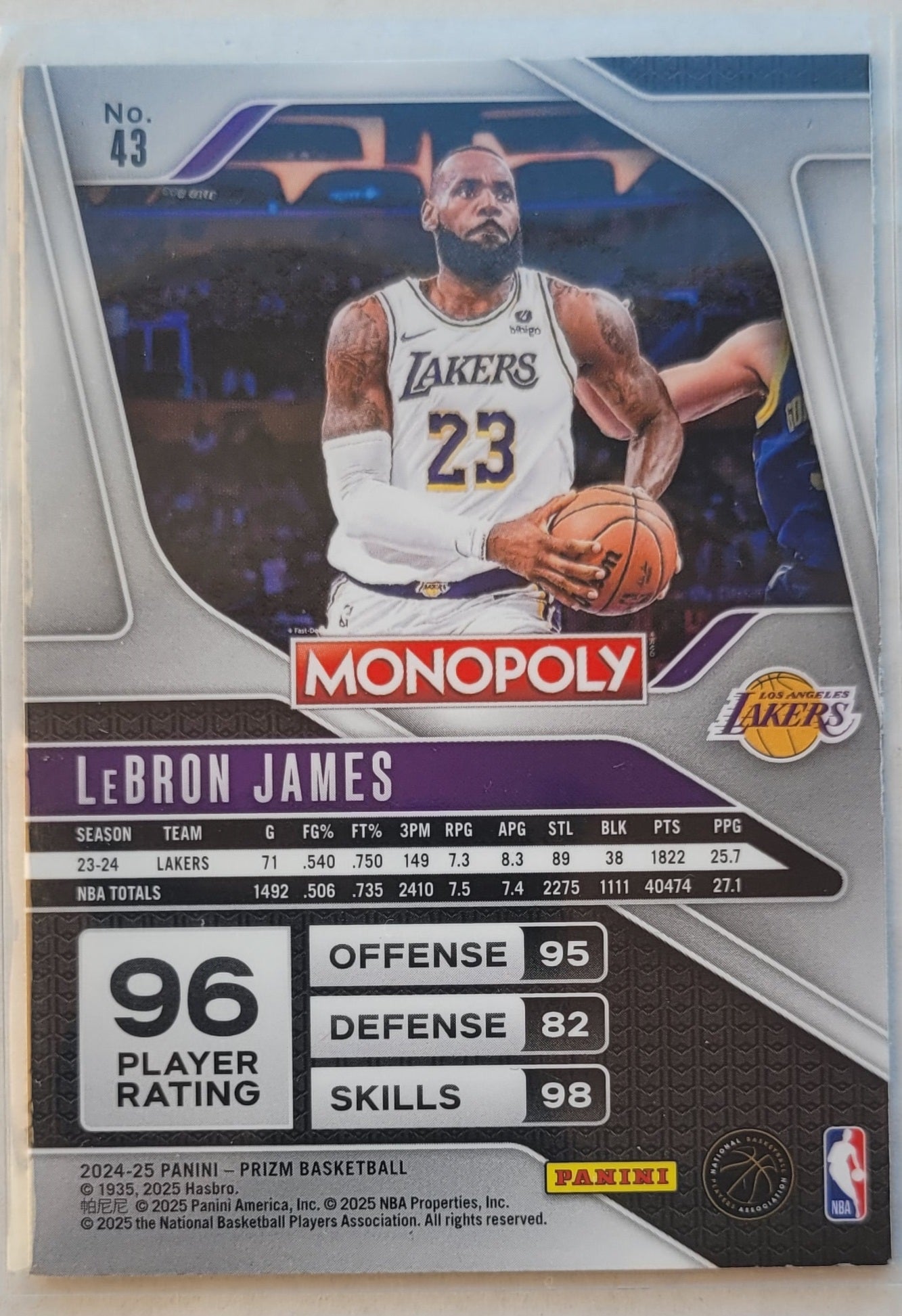LeBron James - 2024-25 Panini Prizm Monopoly #43