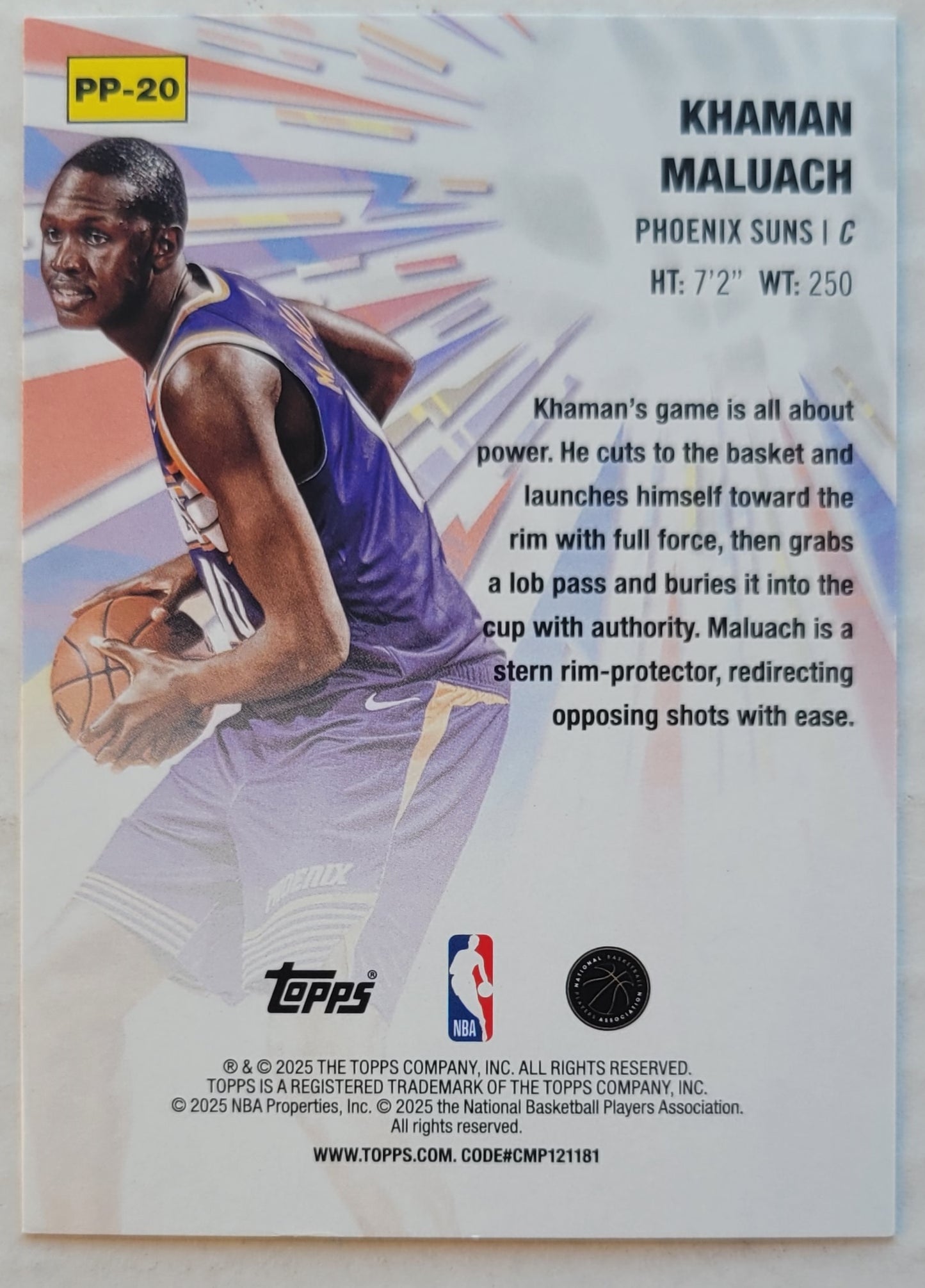 Khaman Maluach - 2025-26 Topps Power Players #PP20