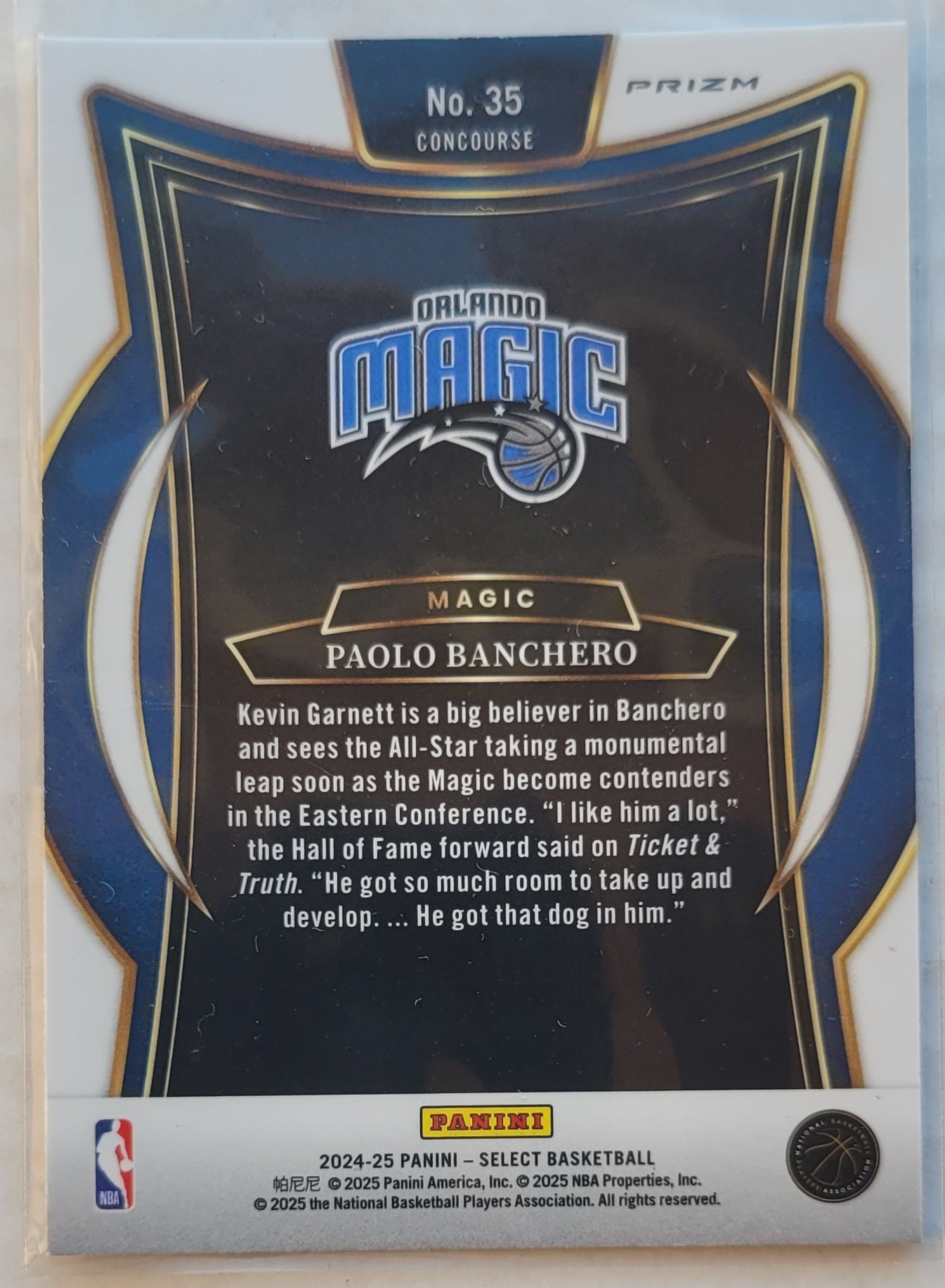 Paolo Banchero - 2024-25 Select Blue Prizms #35