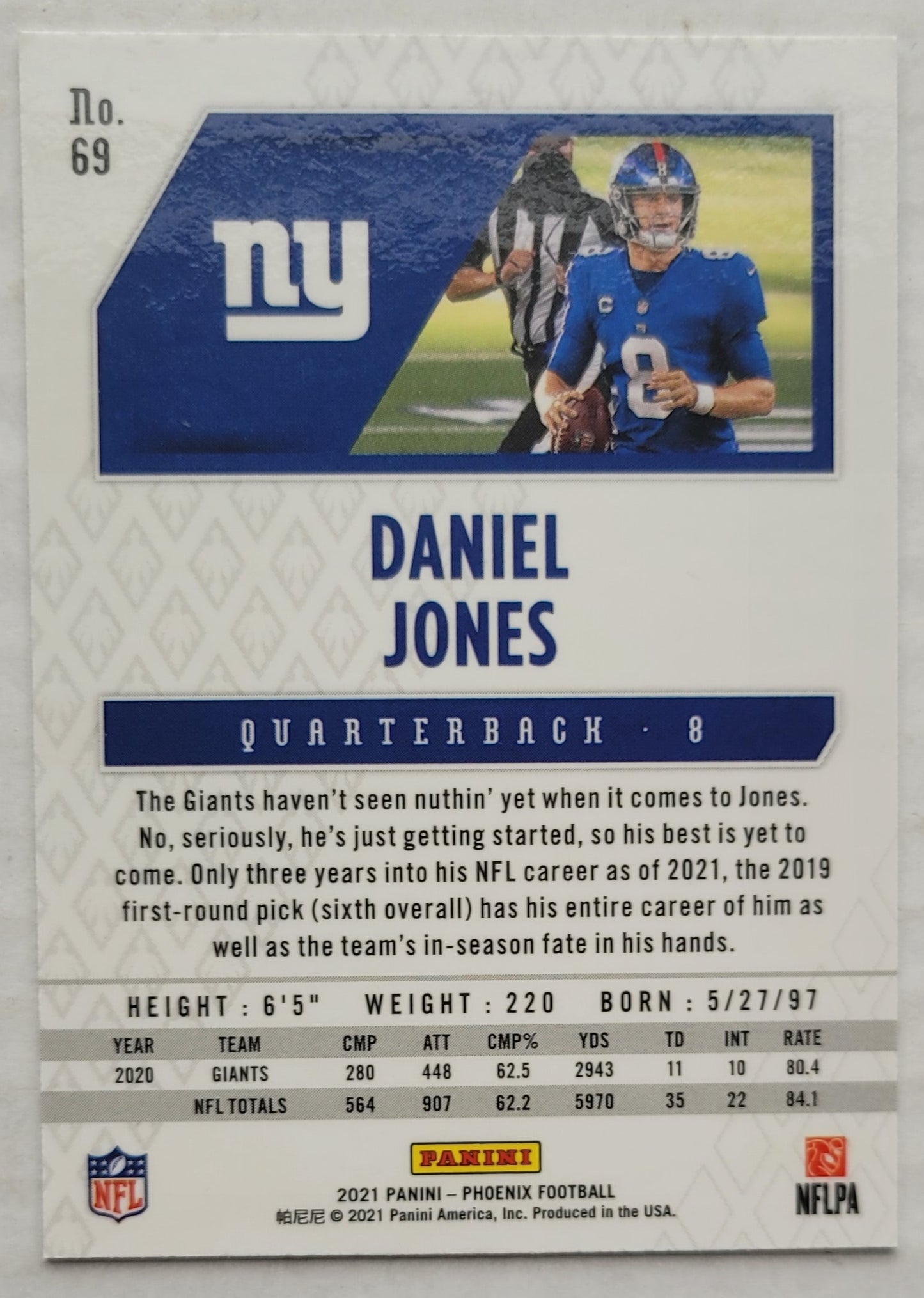 Daniel Jones - 2021 Panini Phoenix #69