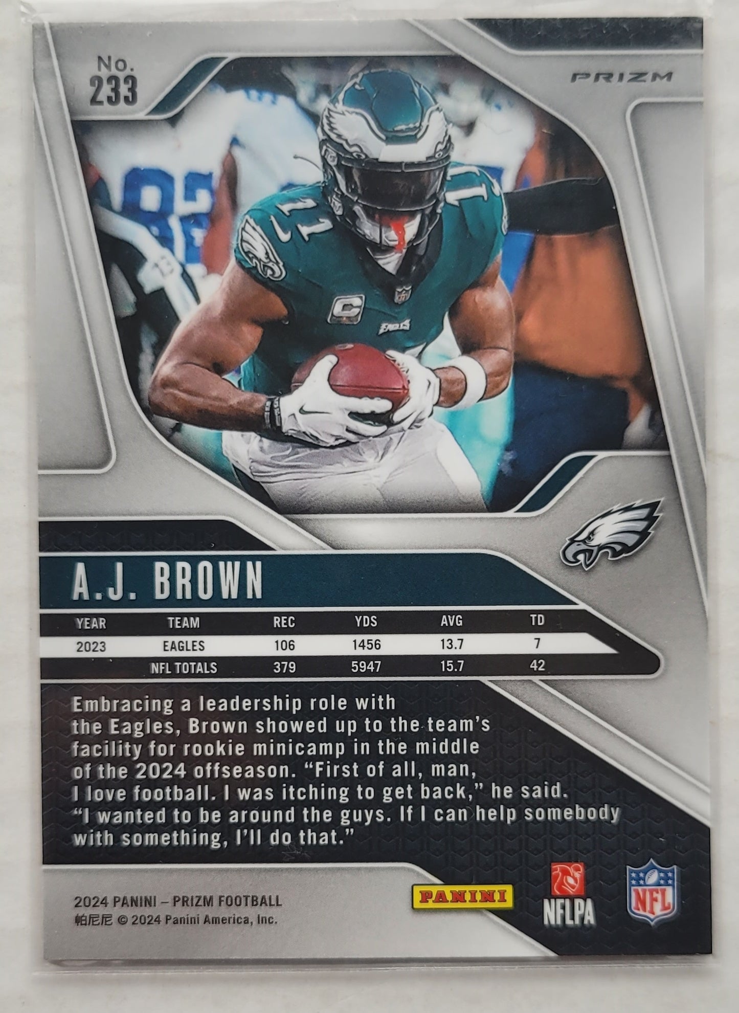 A.J. Brown - 2024 Panini Prizm Prizms Lazer #233