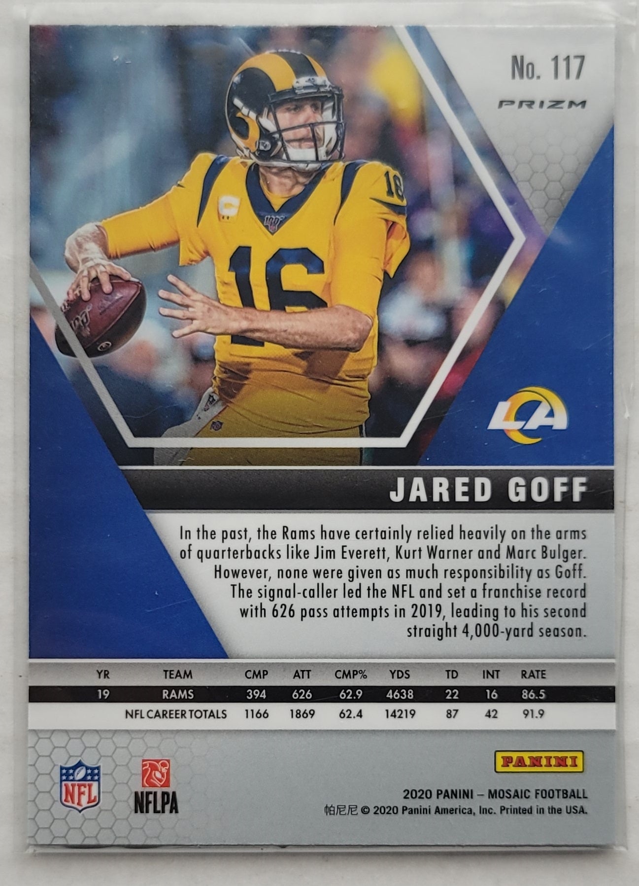 Jared Goff - 2020 Panini Mosaic Mosaic Green #117