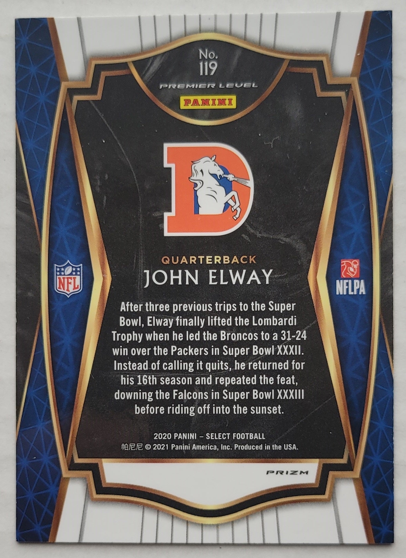 John Elway - 2020 Select Prizm Silver #119