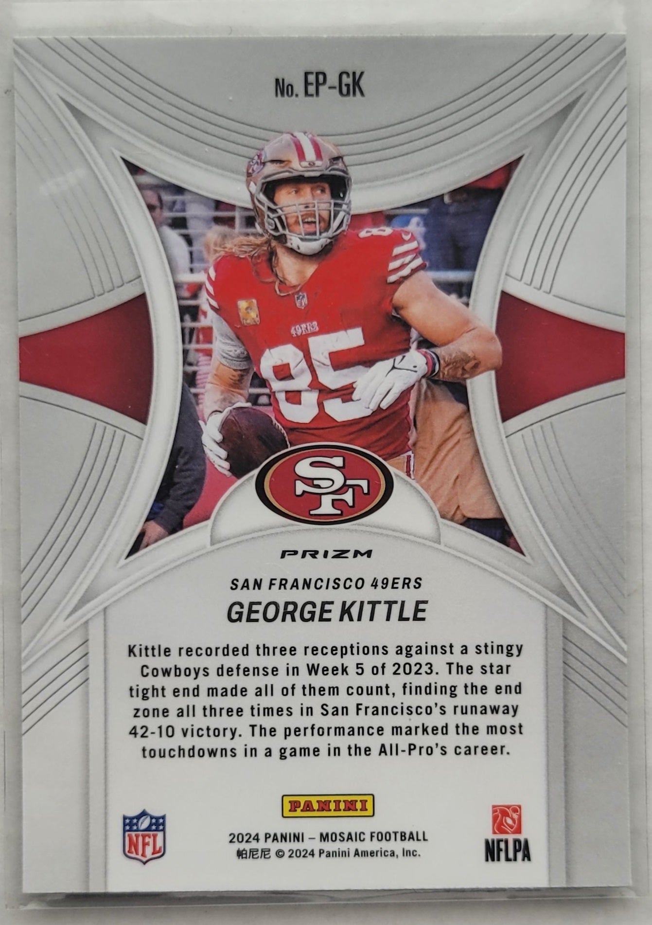 George Kittle - 2024 Panini Mosaic Epic Performers Mosaic Green #9