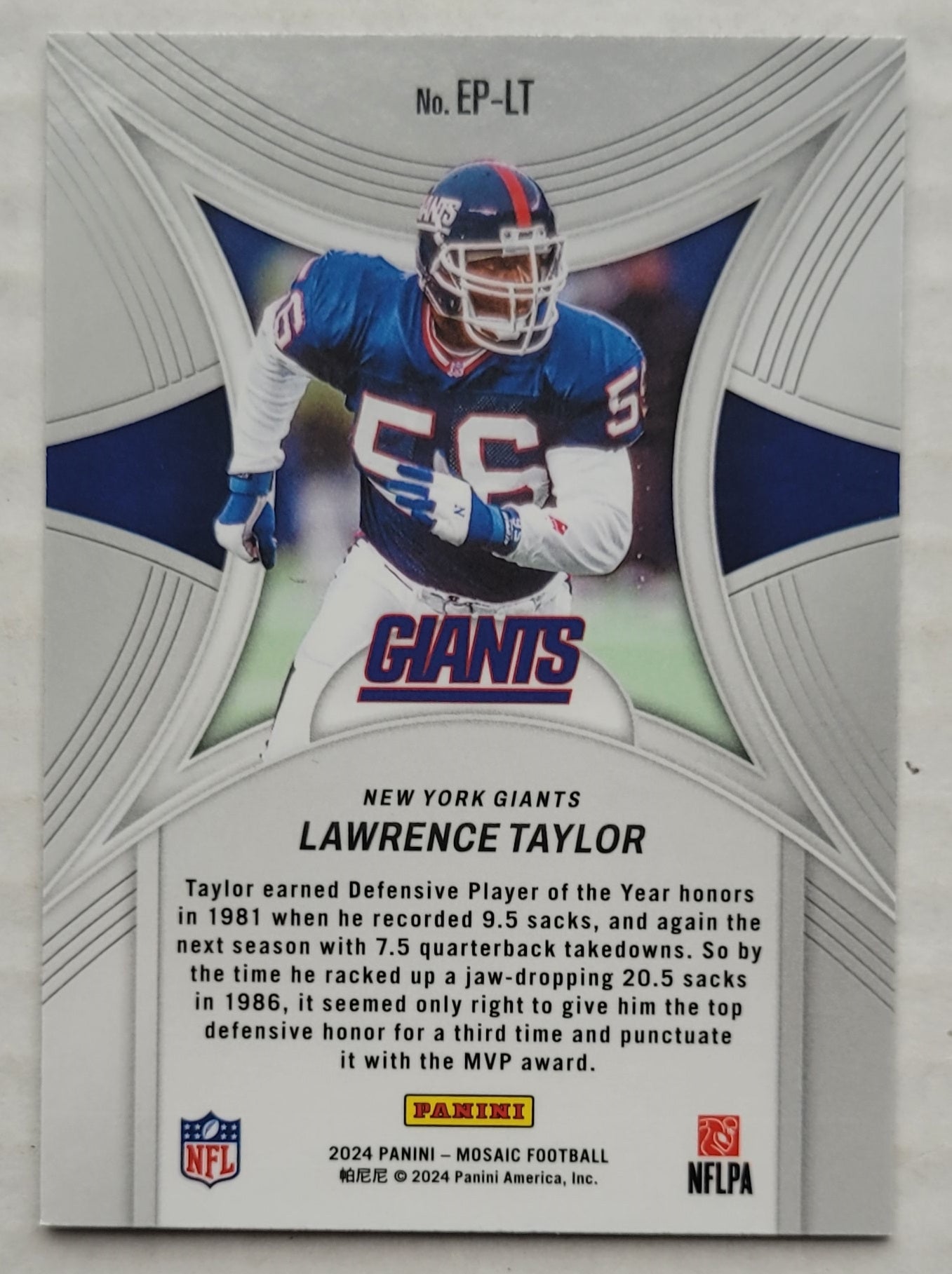 Lawrence Taylor - 2024 Panini Mosaic Epic Performers #19