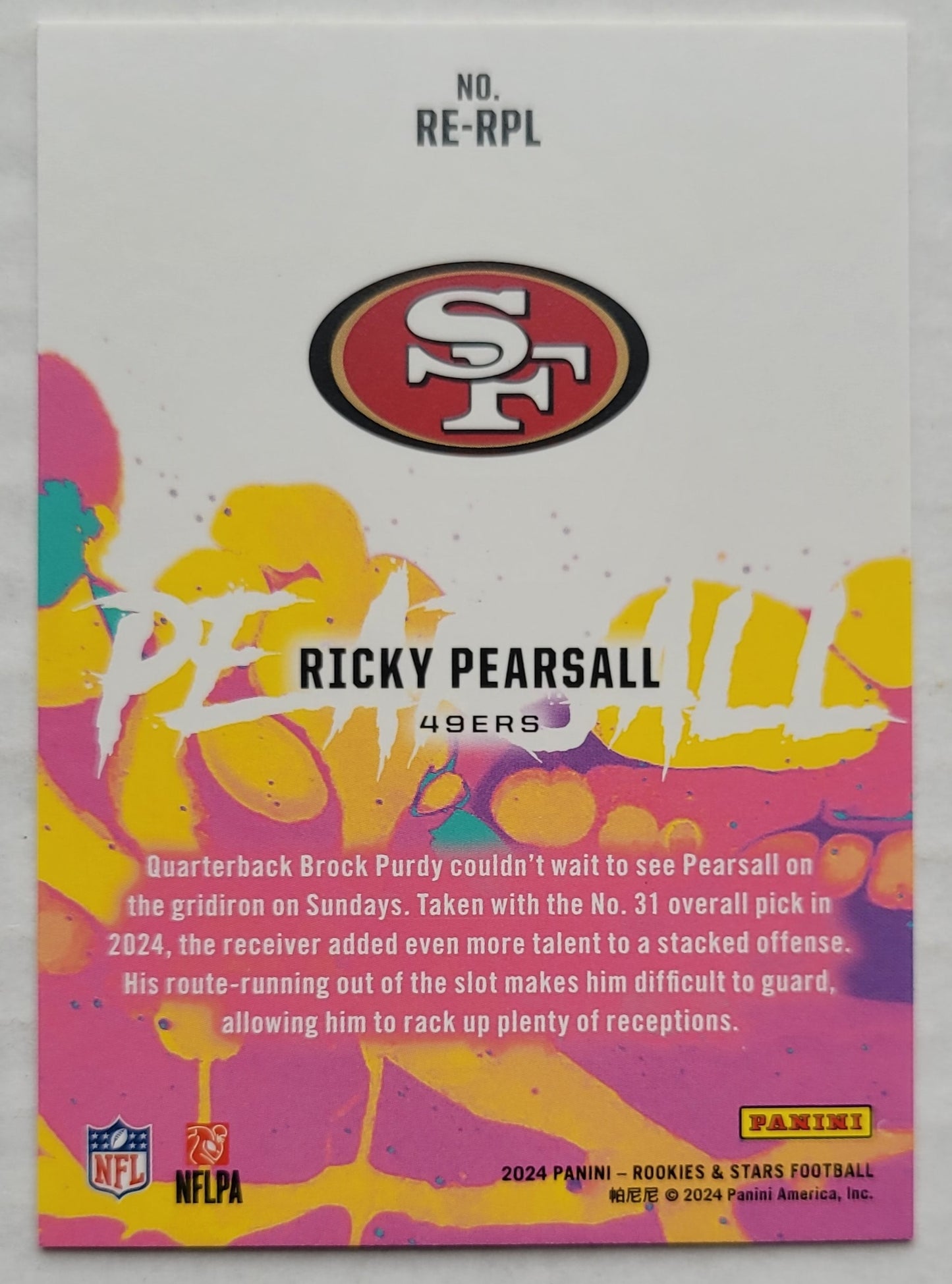 Ricky Pearsall - 2024 Rookies and Stars Rookie Exclusive #29 RC