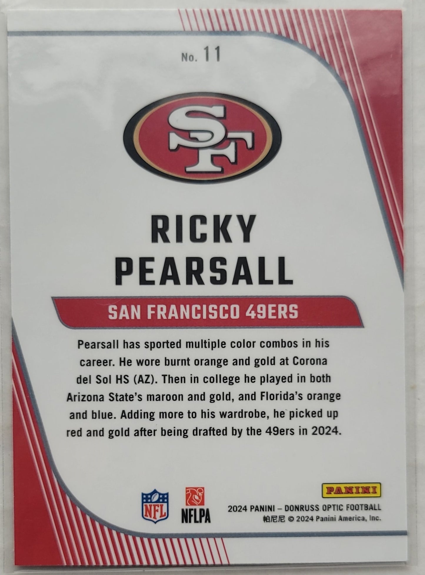 Ricky Pearsall - 2024 Donruss Optic Rookie Primary Colors #11