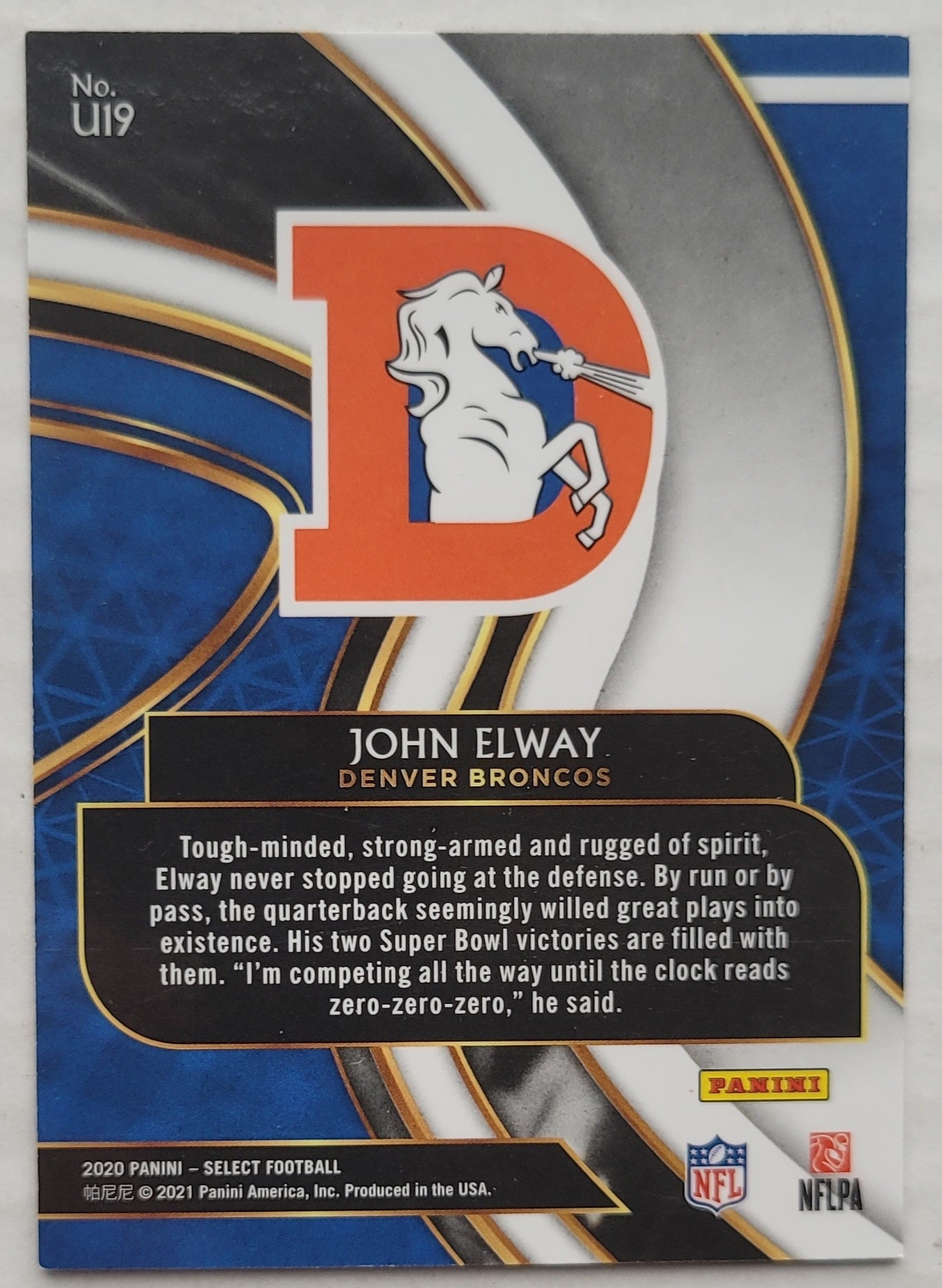 John Elway - 2020 Select Unbreakable #19