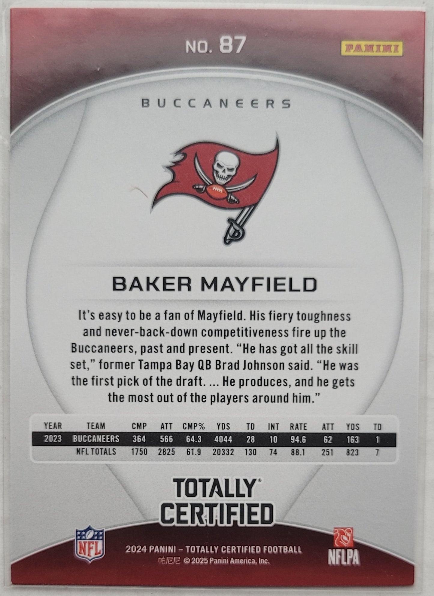 Baker Mayfield - 2024 Totally Certified Mirror Maroon #87