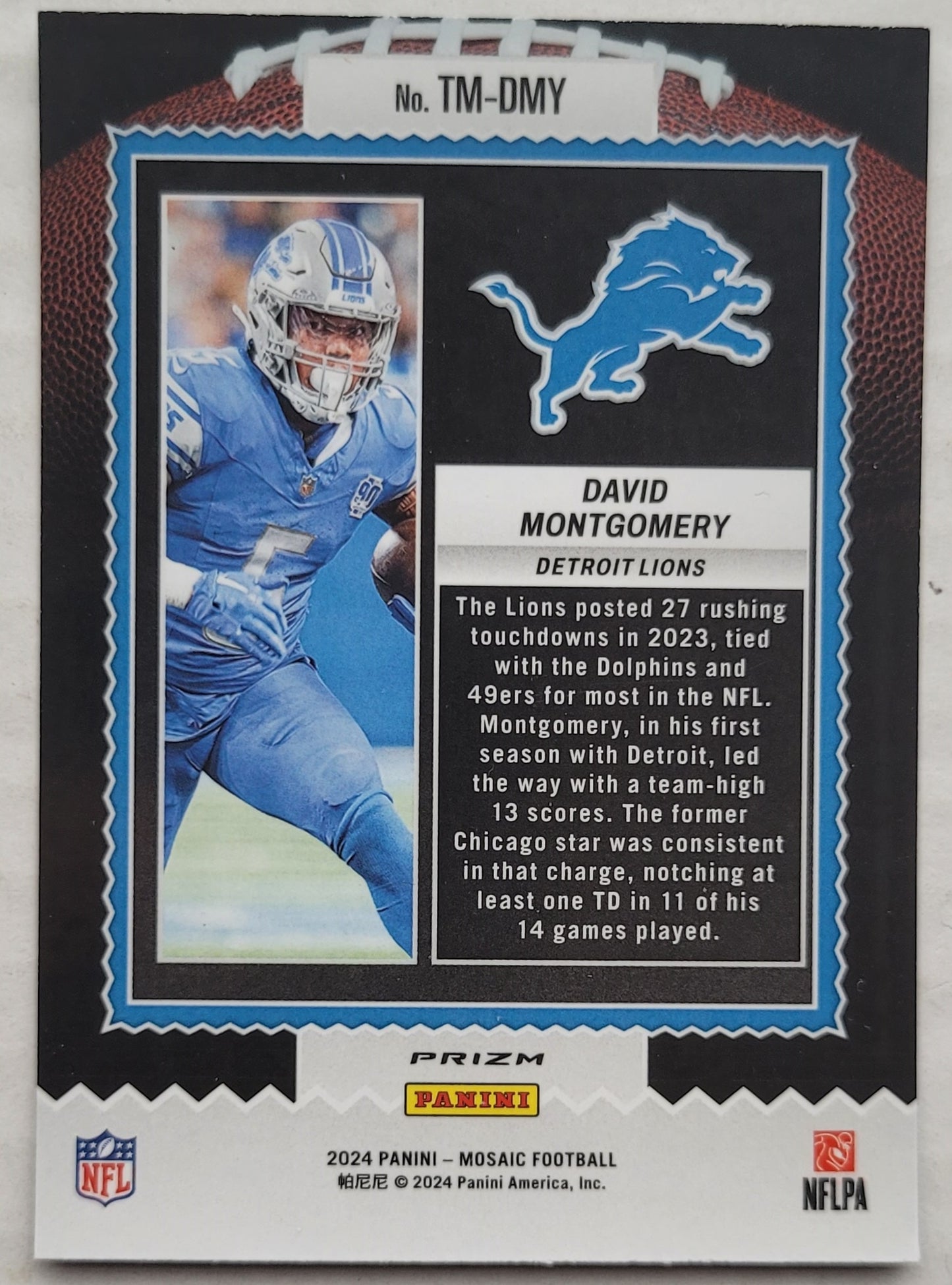 David Montgomery - 2024 Panini Mosaic Touchdown Masters Mosaic #14