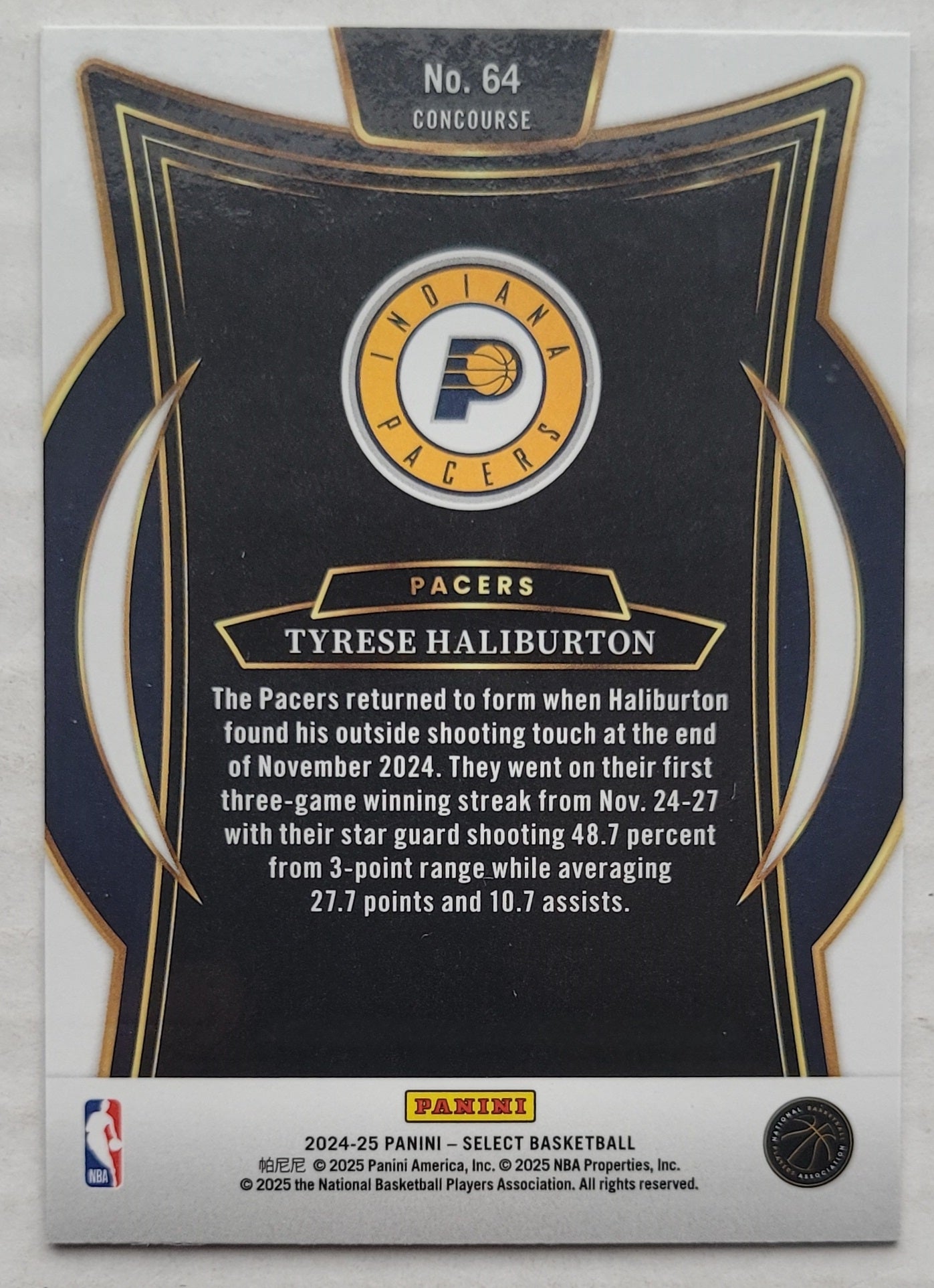 Tyrese Haliburton - 2024-25 Select Blue #64