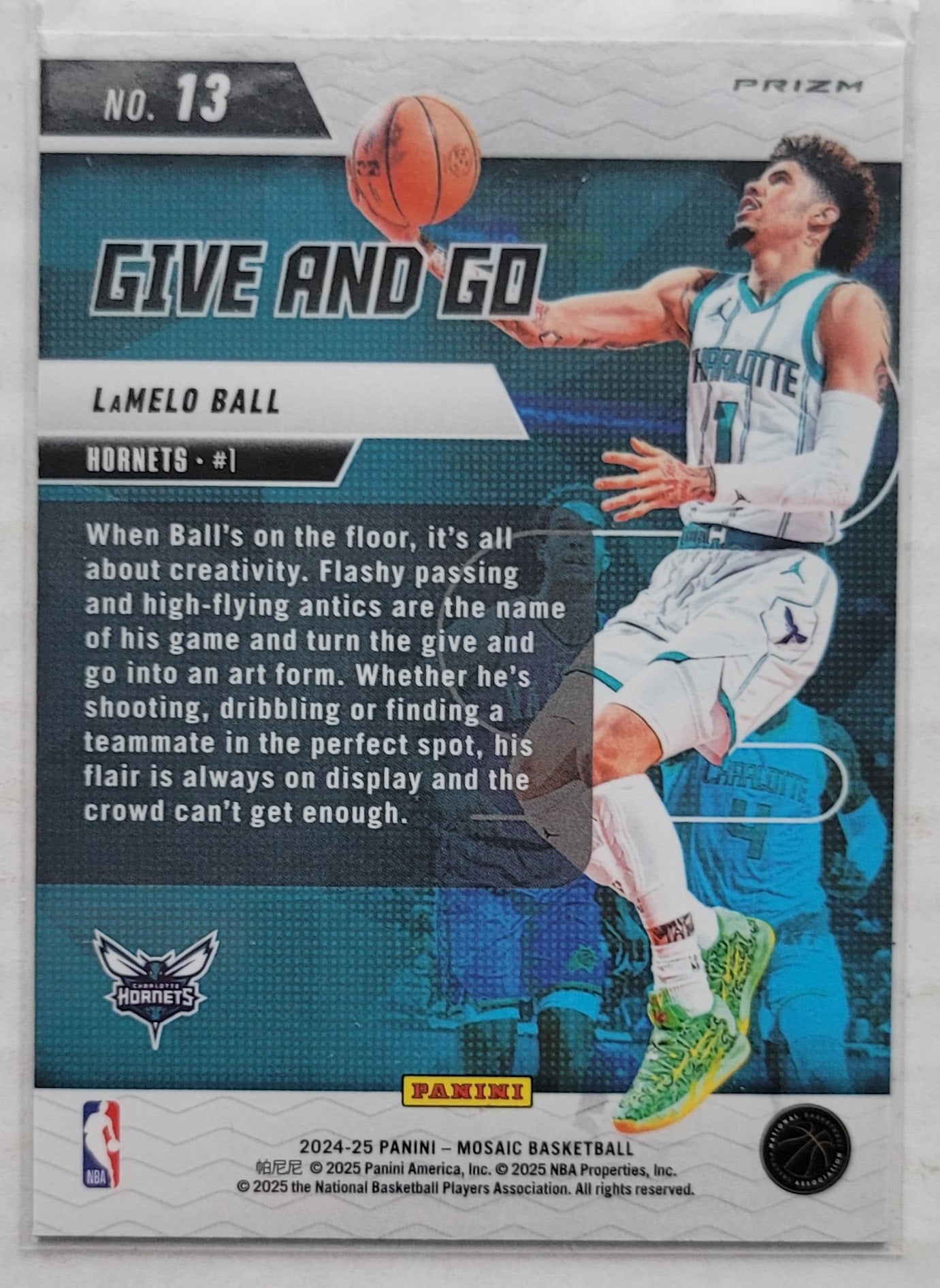 LaMelo Ball - 2024-25 Panini Mosaic Give and Go Mosaic Green #13