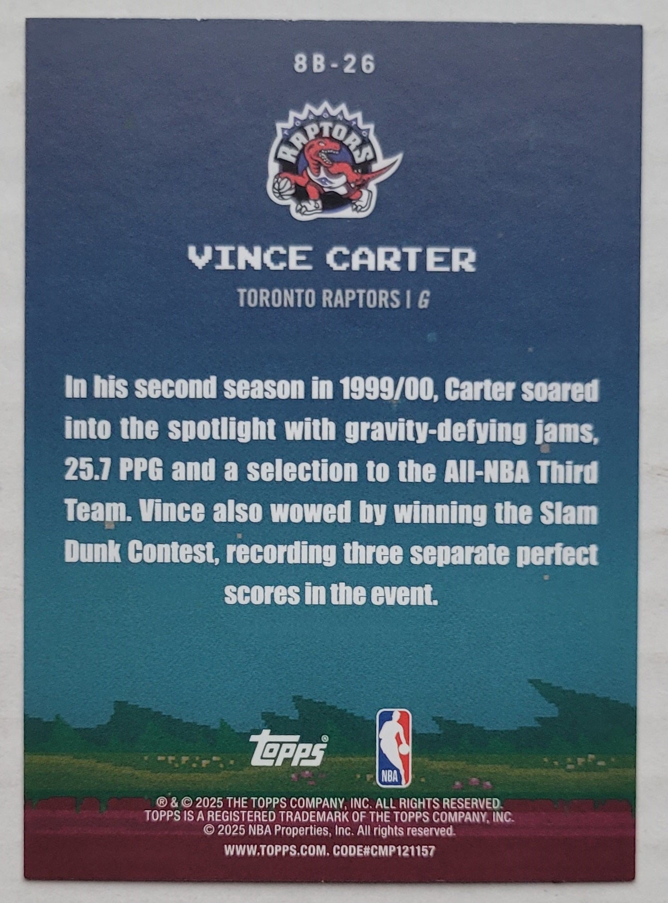 Vince Carter - 2025-26 Topps 8-Bit Ballers #8B26