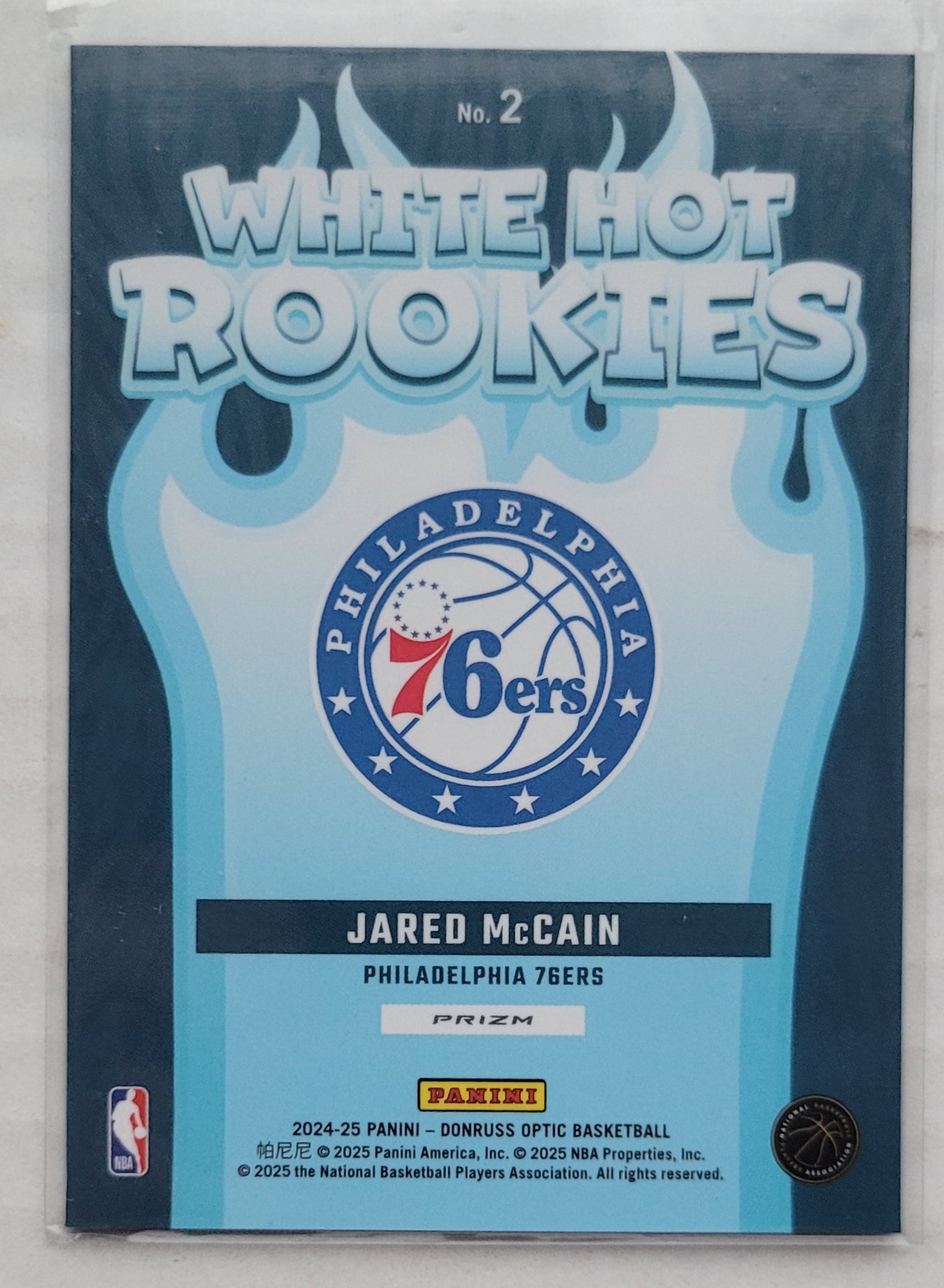 Jared McCain - 2024-25 Donruss Optic White Hot Rookies Purple #2
