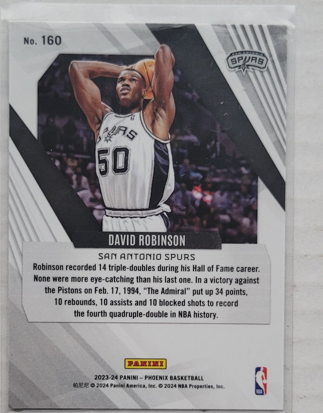 David Robinson - 2023-24 Panini Phoenix Teal Lazer #160