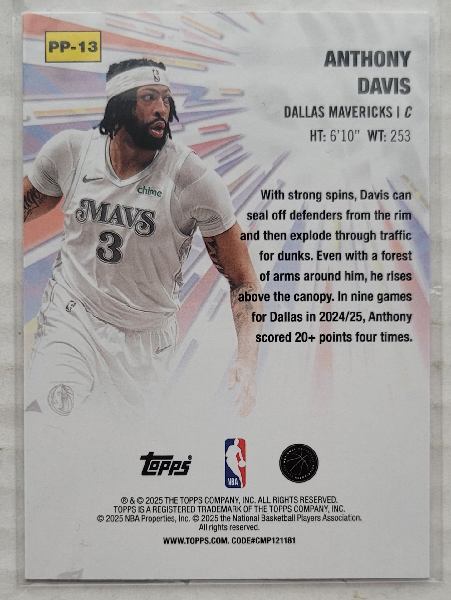Anthony Davis - 2025-26 Topps Power Players #PP13