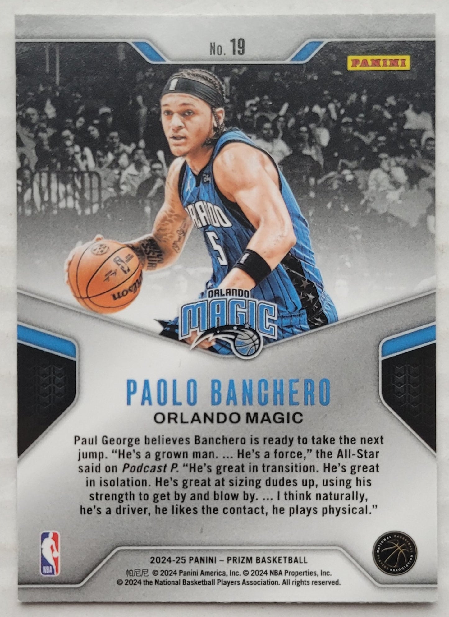 Paolo Banchero - 2024-25 Panini Prizm Dominance #19