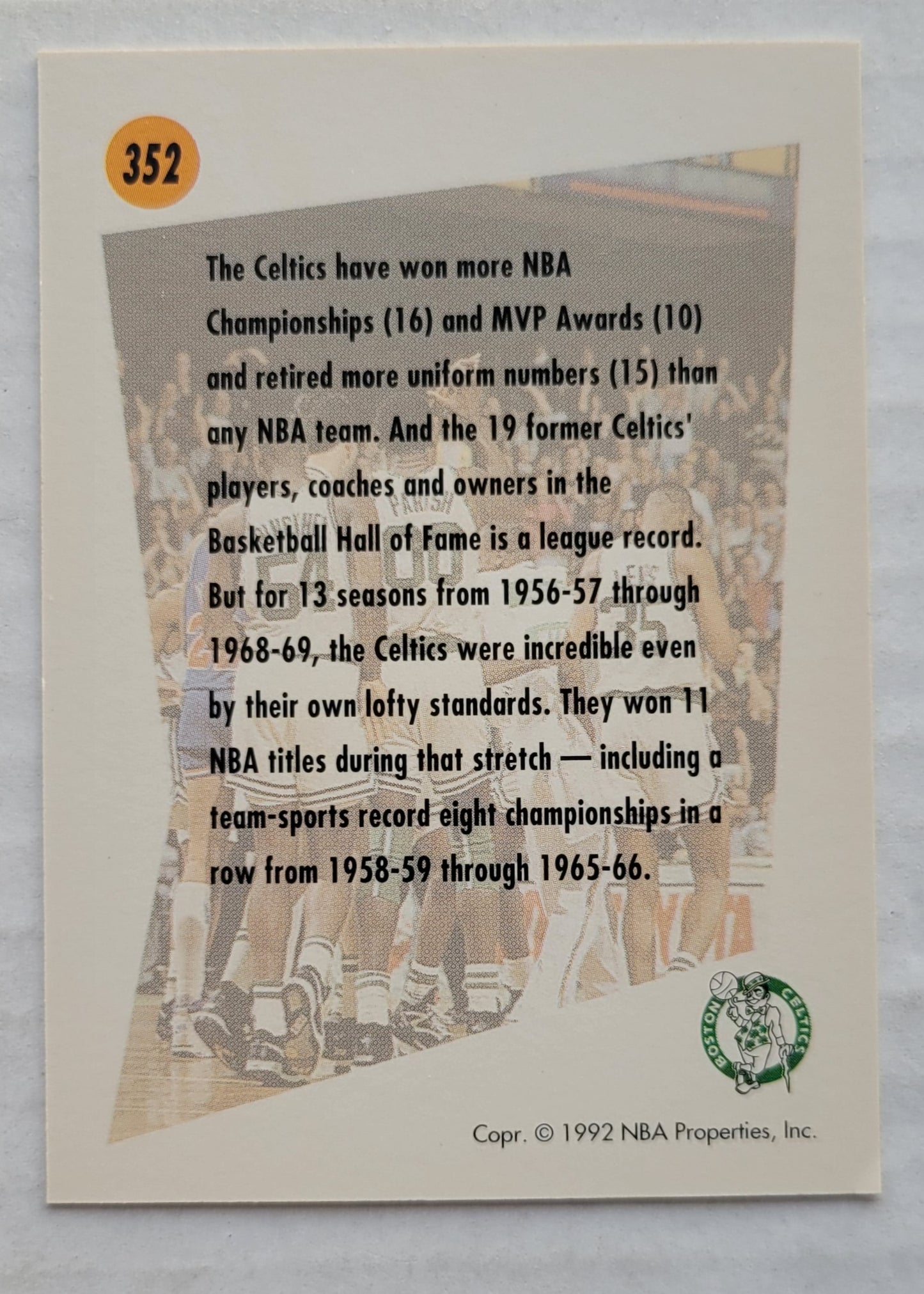 Boston Celtics - 1991-92 SkyBox #352 TL