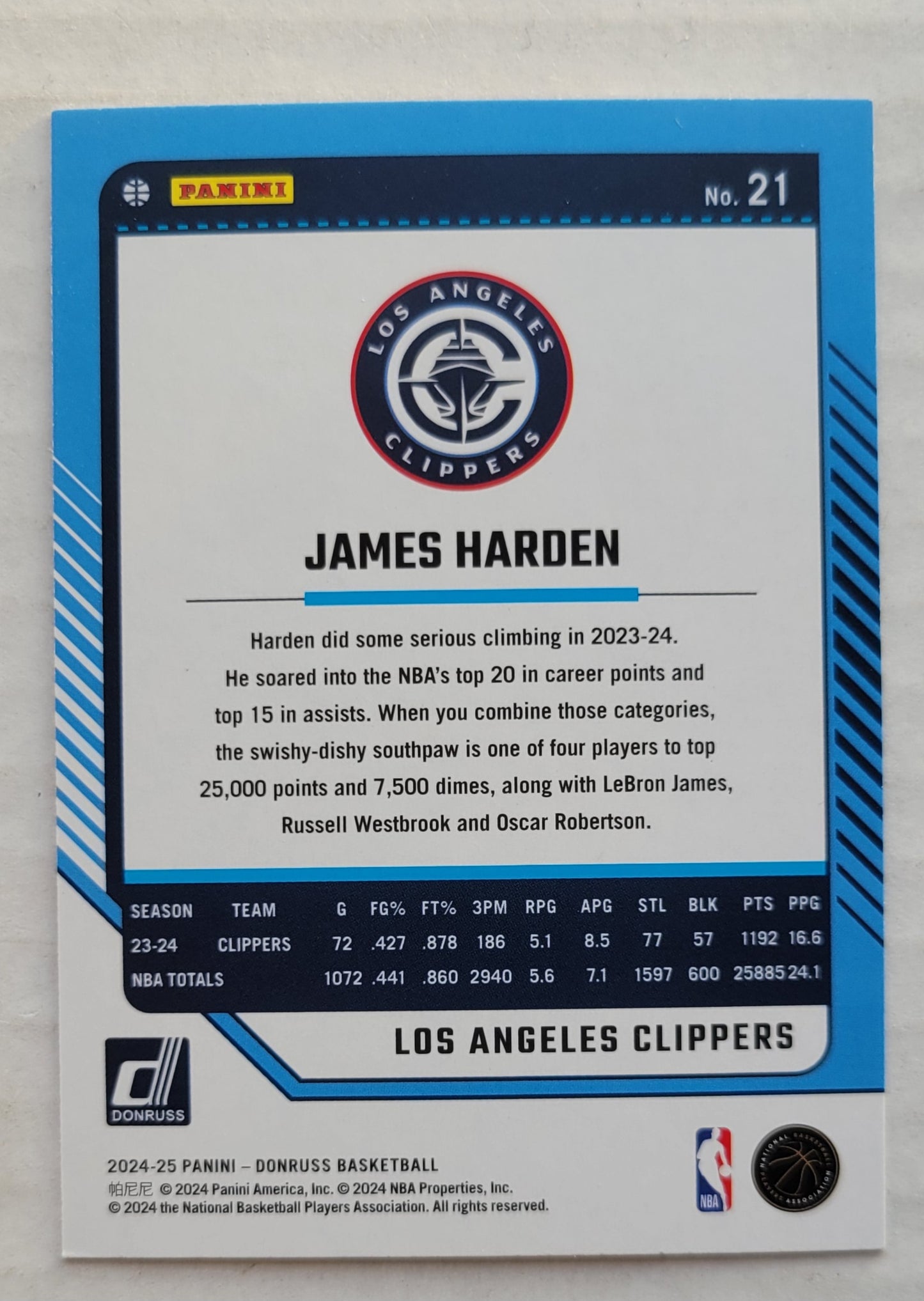 James Harden - 2024-25 Donruss Winter #21