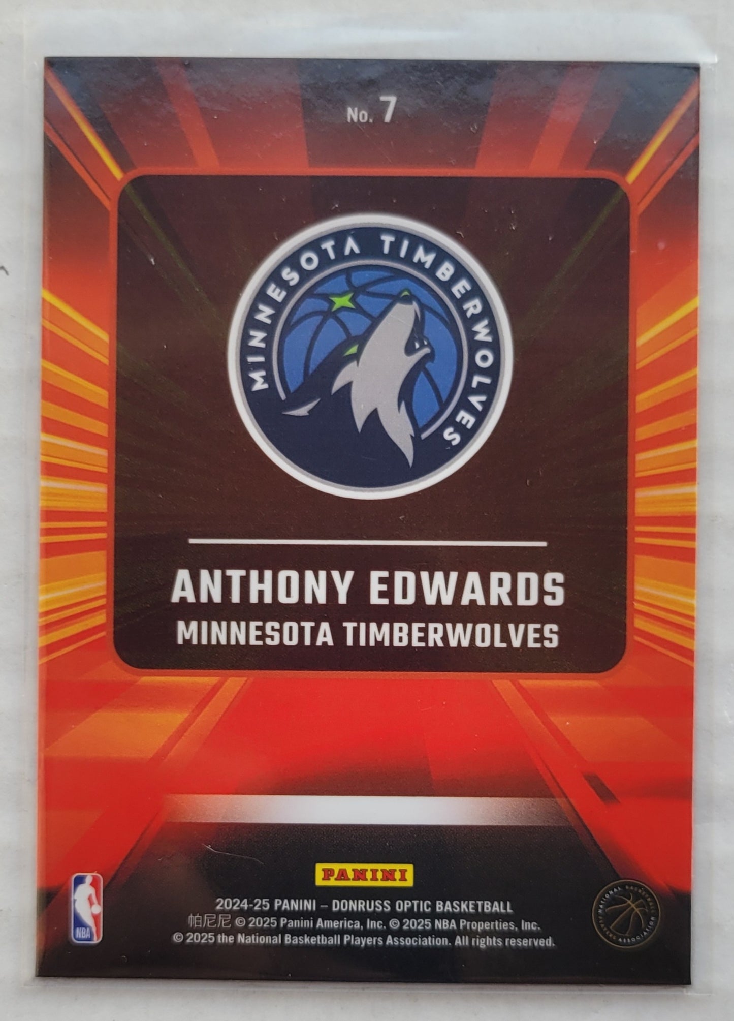 Anthony Edwards - 2024-25 Donruss Optic Express Lane Holo #7