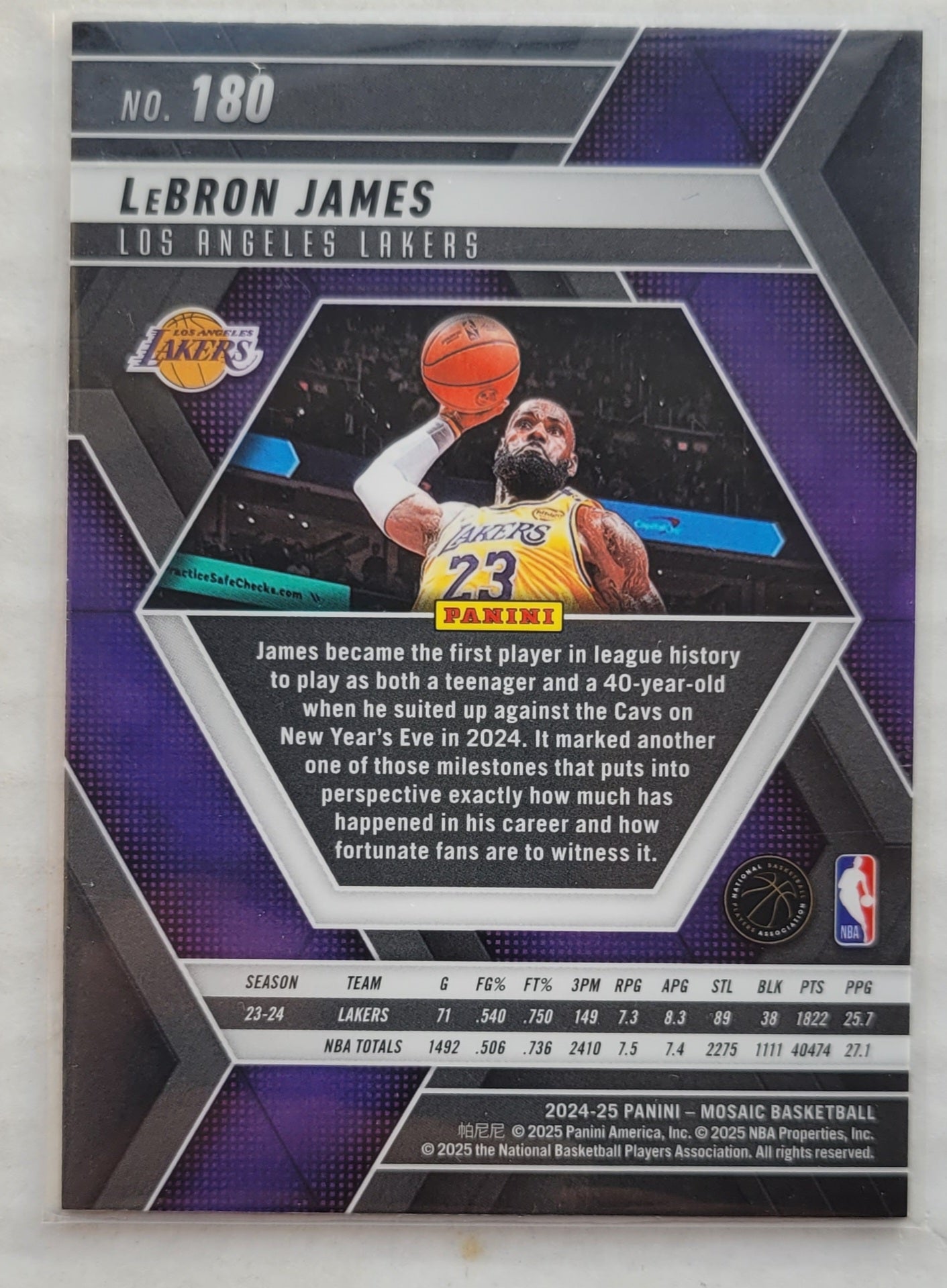 LeBron James - 2024-25 Panini Mosaic #180