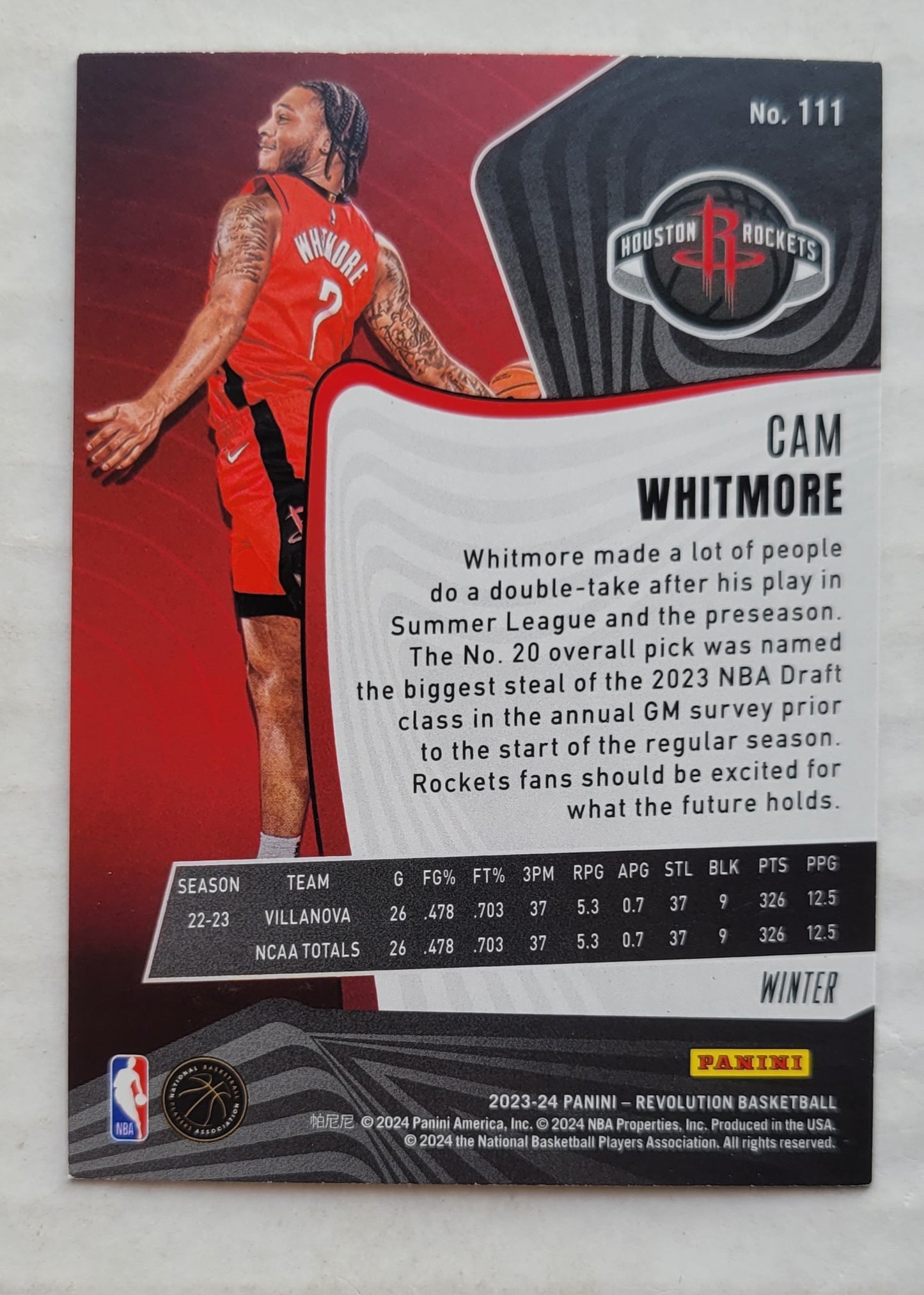 Cam Whitmore - 2023-24 Panini Revolution Winter #111 RC