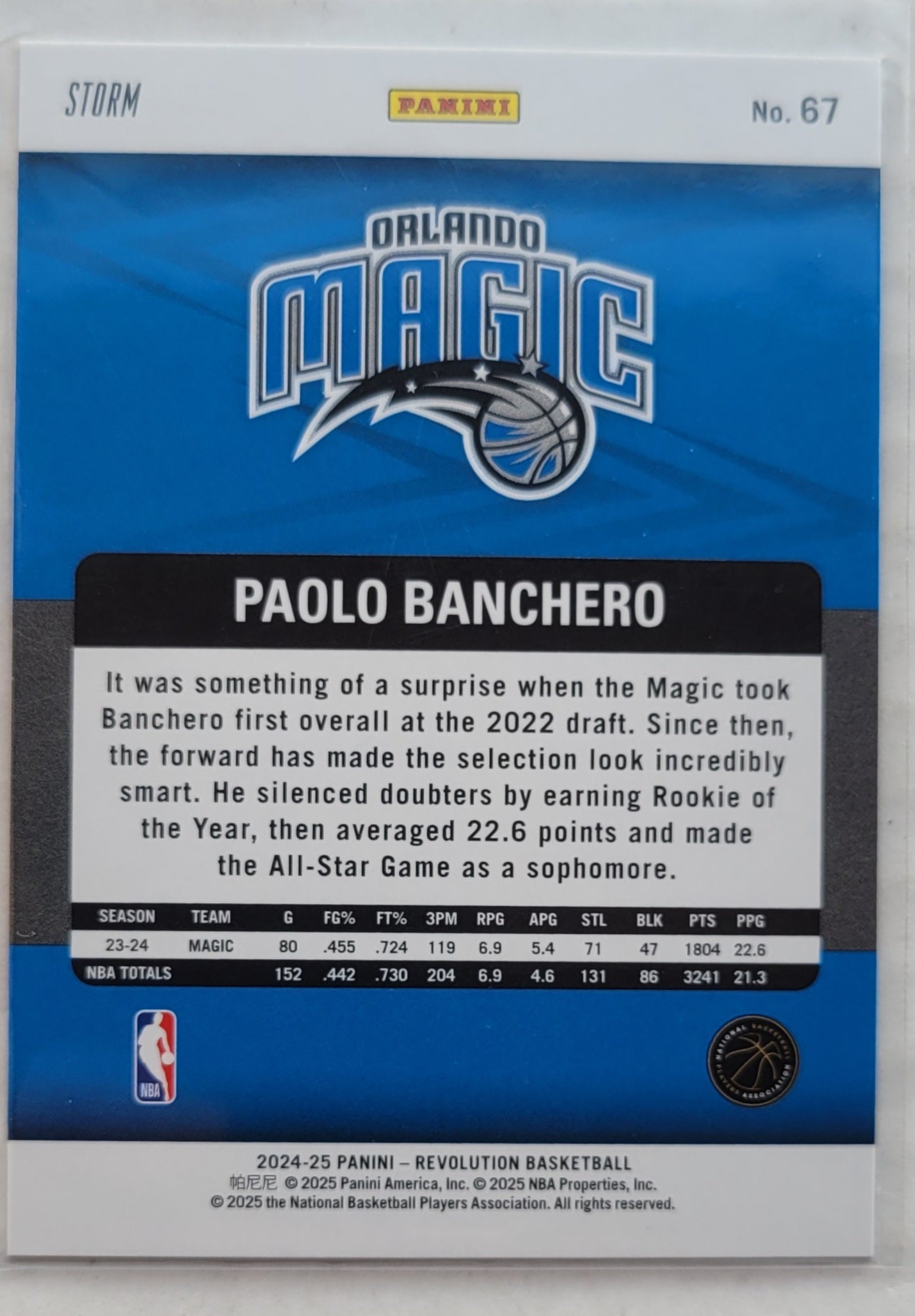 Paolo Banchero - 2024-25 Panini Revolution Blue Storm #67