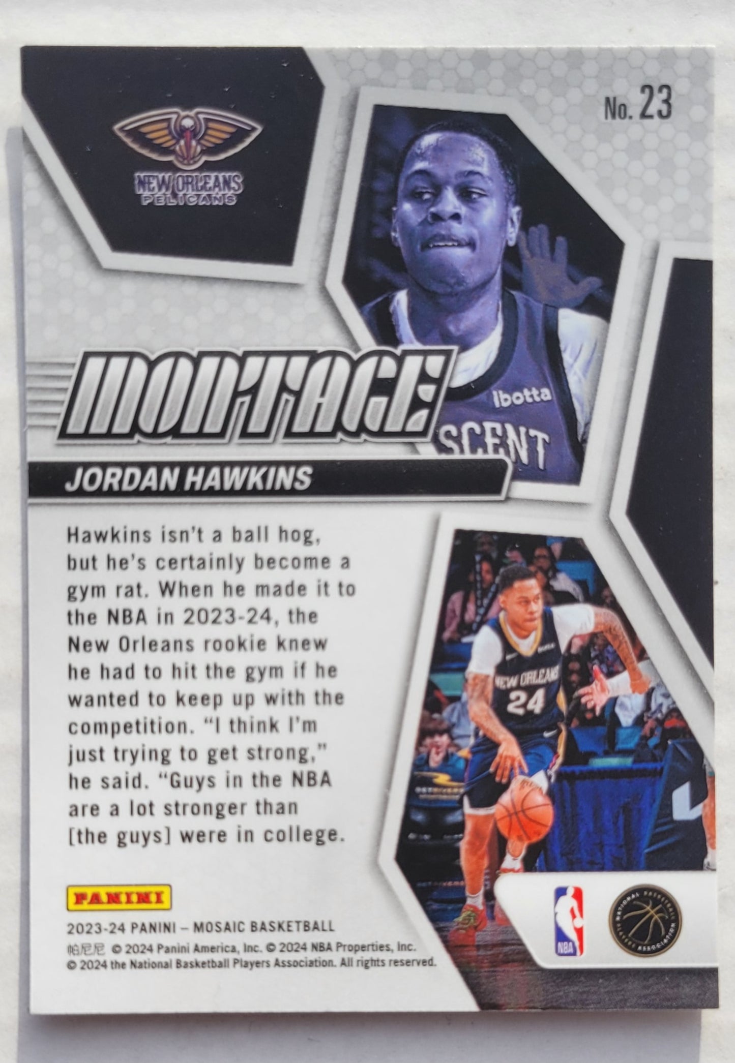 Jordan Hawkins - 2023-24 Panini Mosaic Montage #23