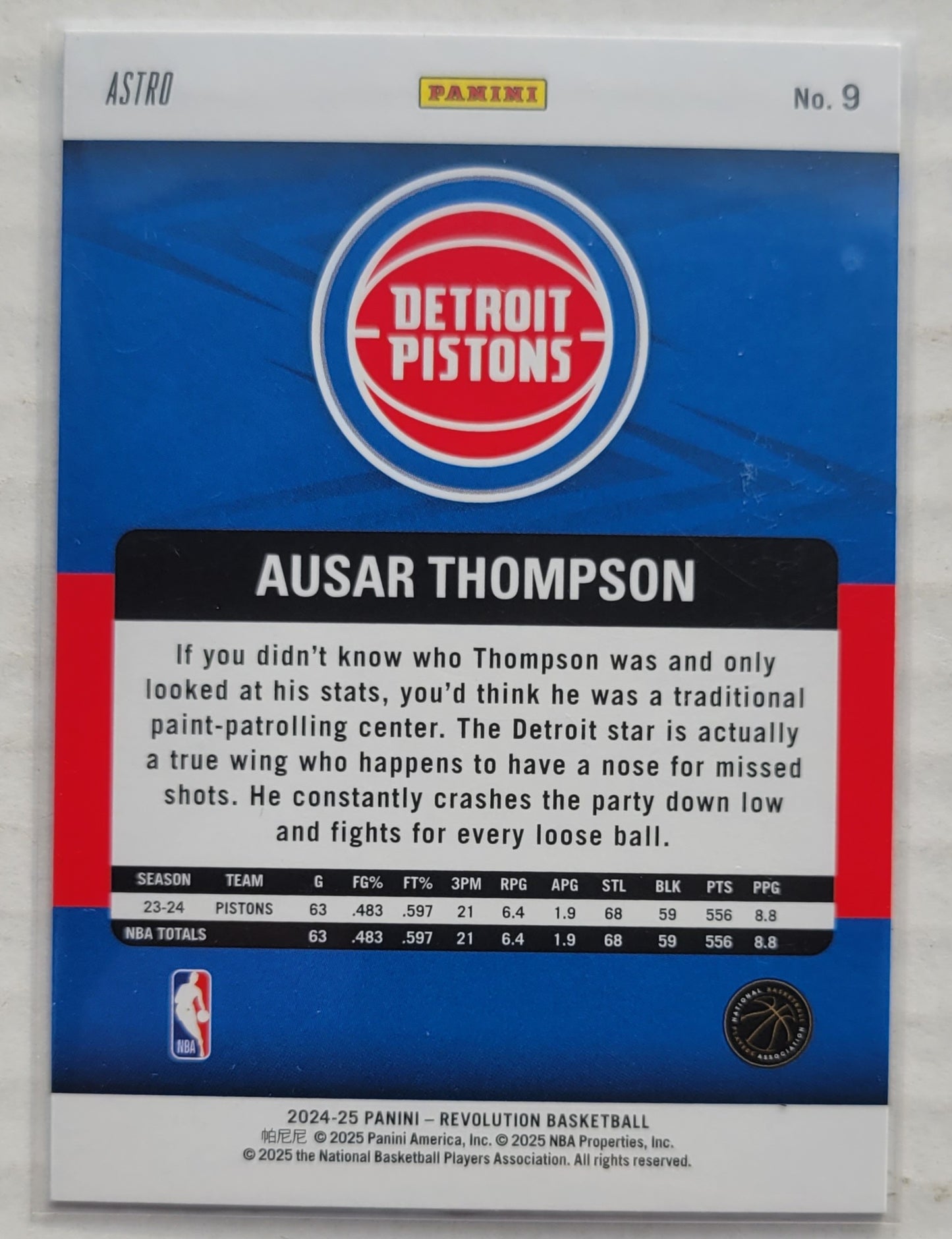 Ausar Thompson - 2024-25 Panini Revolution Astro #9